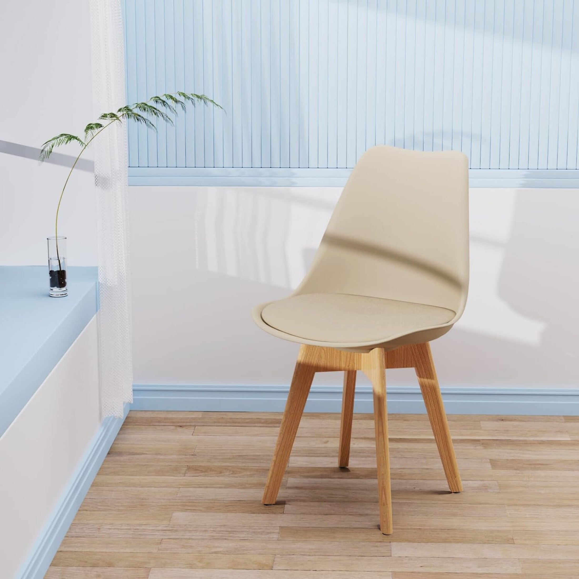 Set of padded chairs in imitation leather "Stilezze" armchairs with wooden legs cm 52x48.5 82h