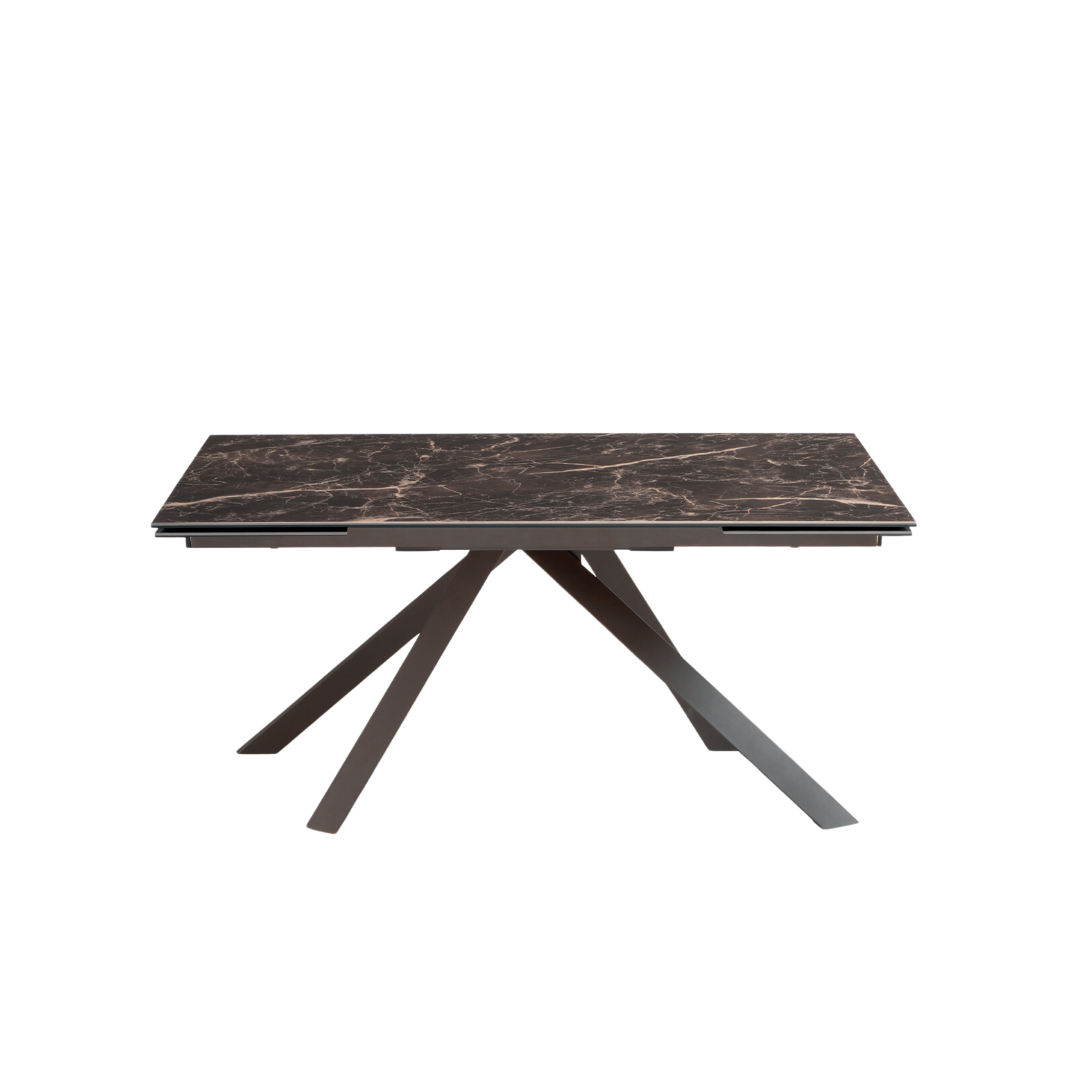 "Caio" modern extendable dining table with porcelain stoneware top
