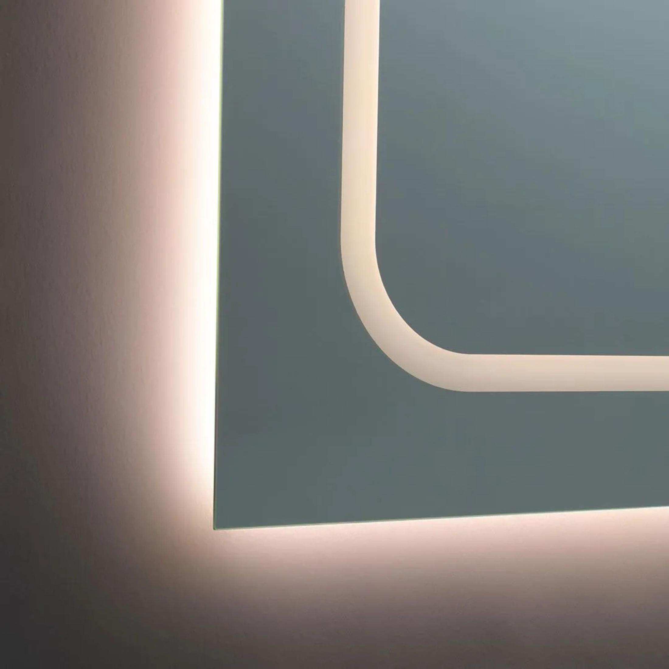 "Luce" double-sided LED bathroom mirror in aluminum, 180x80 cm.