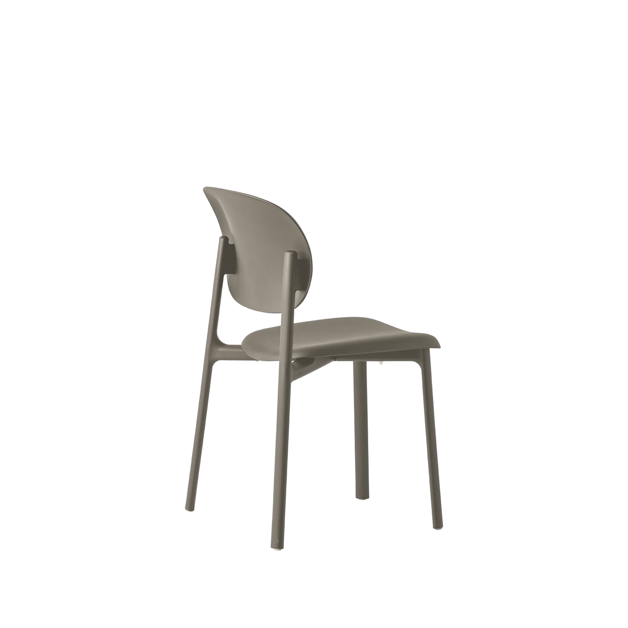 "Zero" modern living room chair in recycled polypropylene 53x53 cm 82h