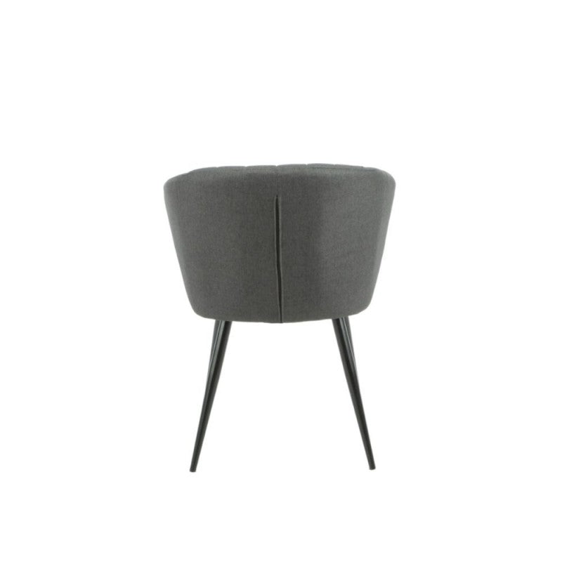 Set of "Krid" dining chairs upholstered in fabric with black metal legs, 44x41 cm, 82h