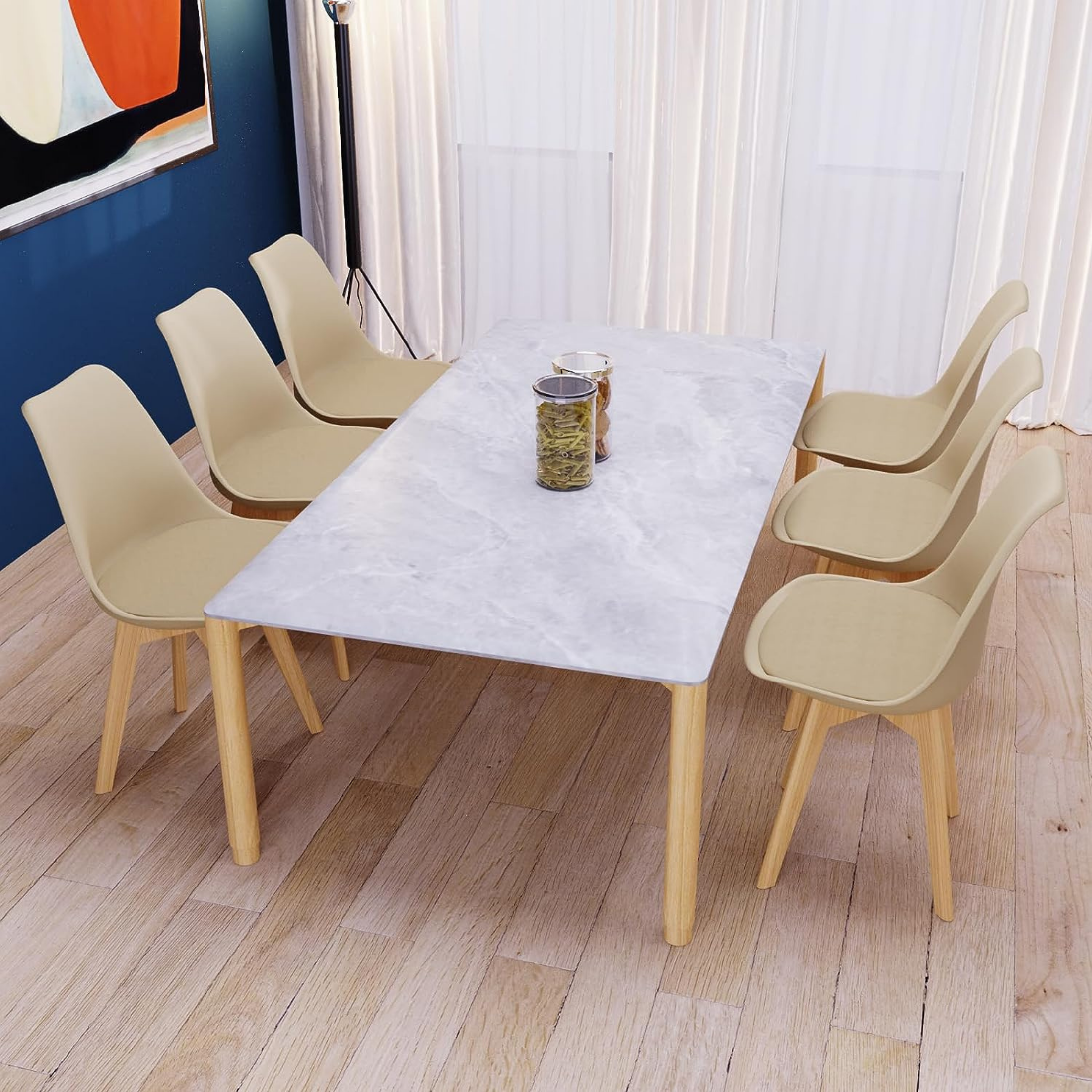 Set of padded chairs in imitation leather "Stilezze" armchairs with wooden legs cm 52x48.5 82h