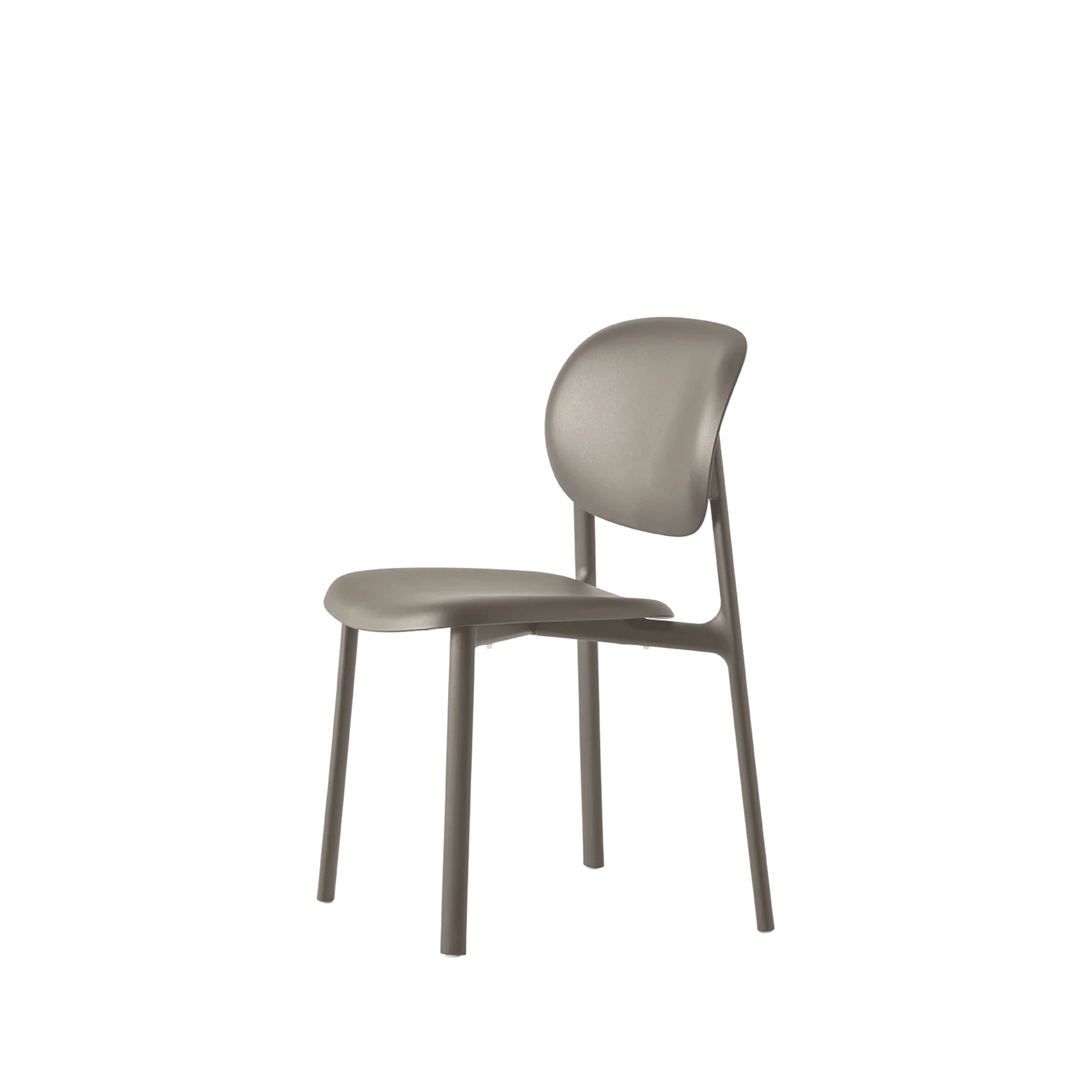 "Zero" modern living room chair in recycled polypropylene 53x53 cm 82h