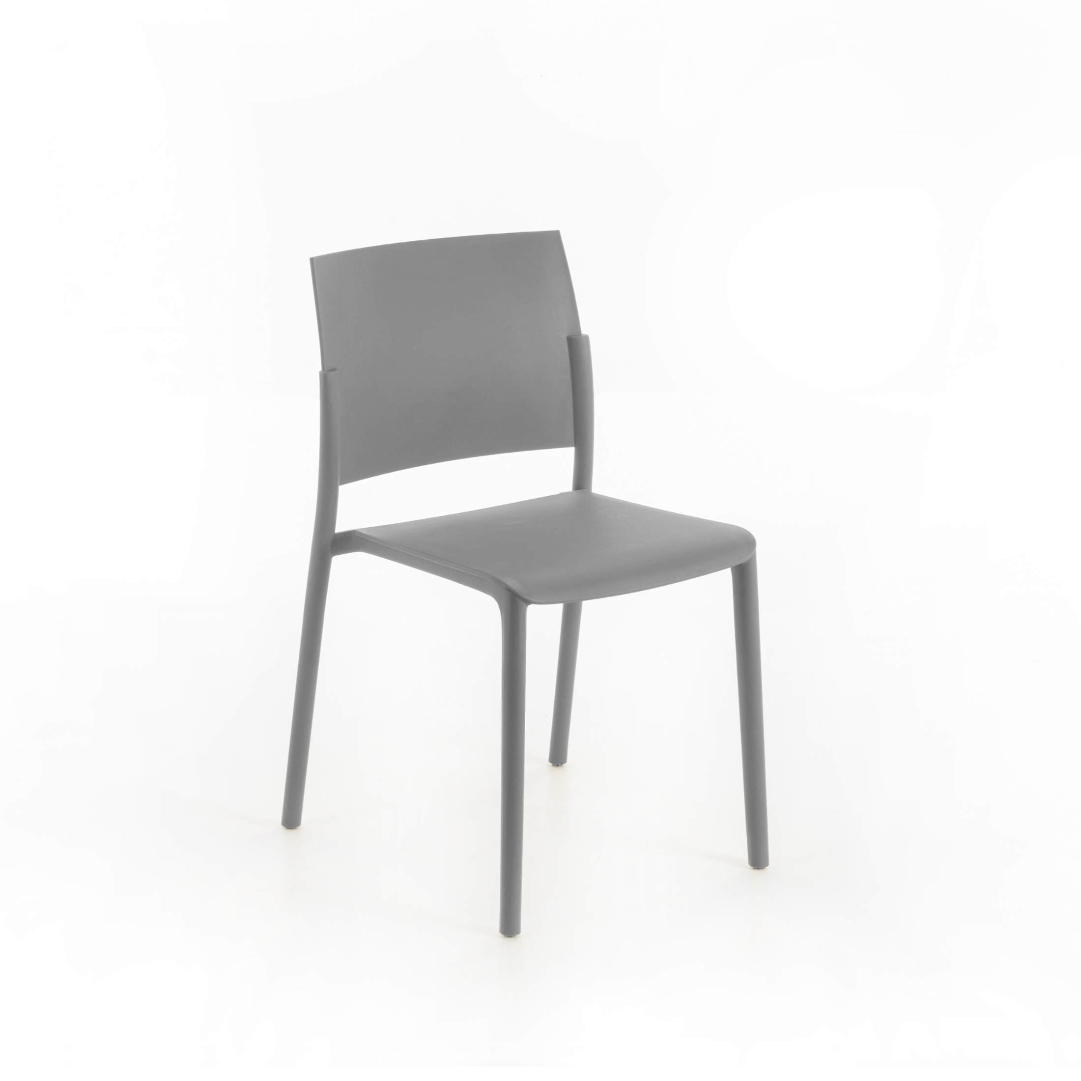 Set of modern "Sabrina" stackable polypropylene living room chairs, 52.5x55 cm, 81h