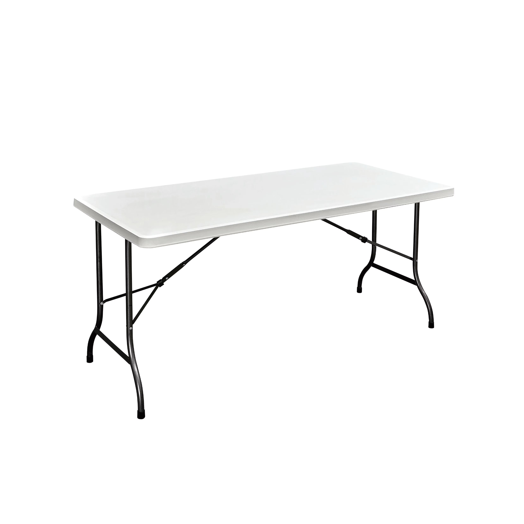 8-seater "Flip" folding plastic table with steel frame