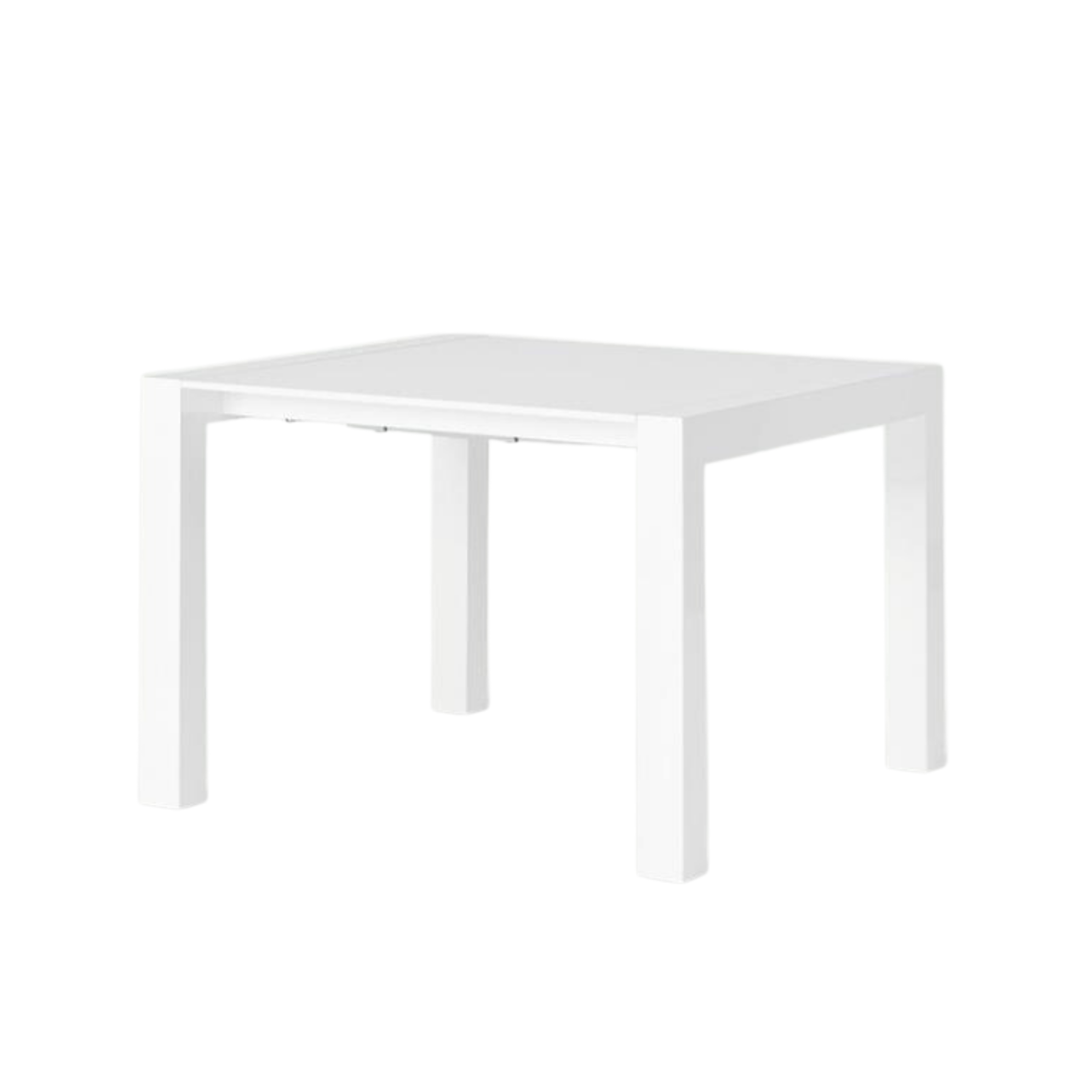 "Spike" modern extendable white wooden dining table, 103 cm/170 x 90 cm, 76 cm high