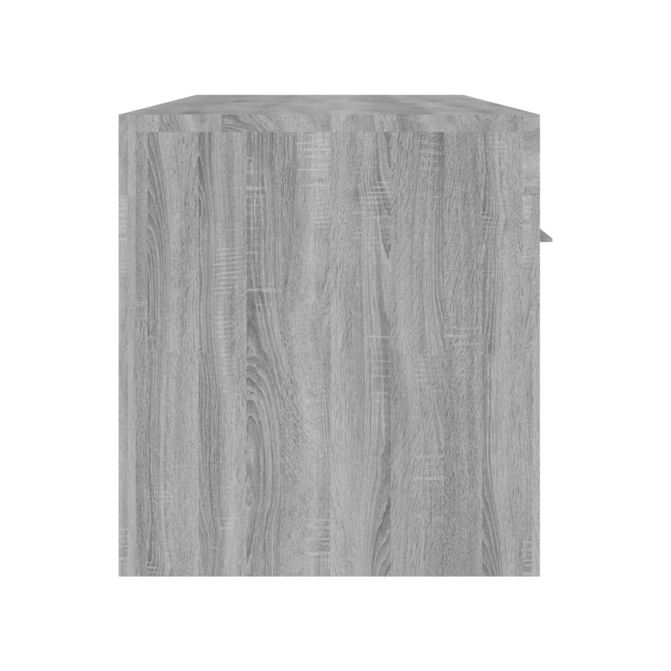 "TV Vision" TV stand in white grained wood, 135x41.5 cm, 60h