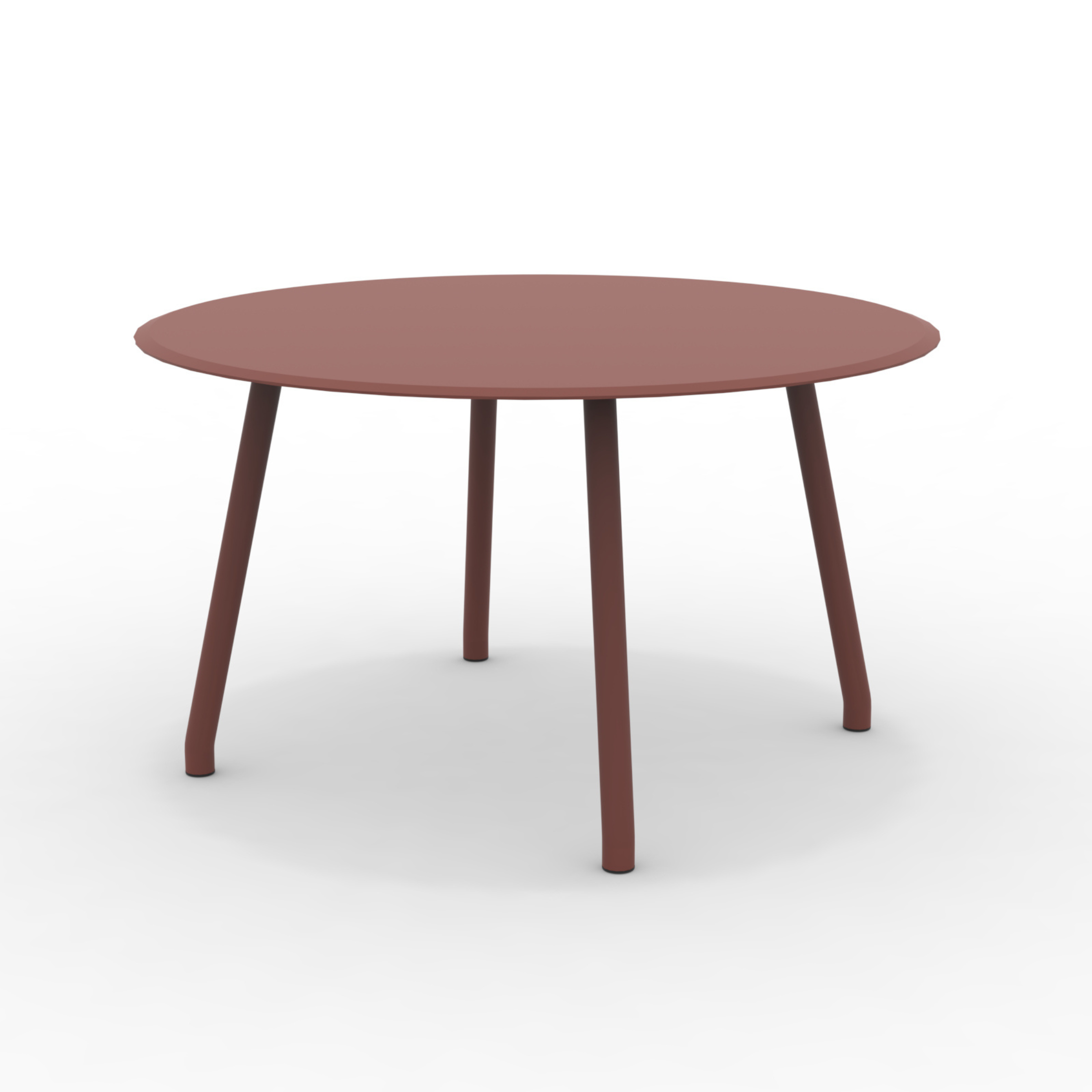 "Verdea" round aluminum garden dining table, 130x130 cm, 75 cm high
