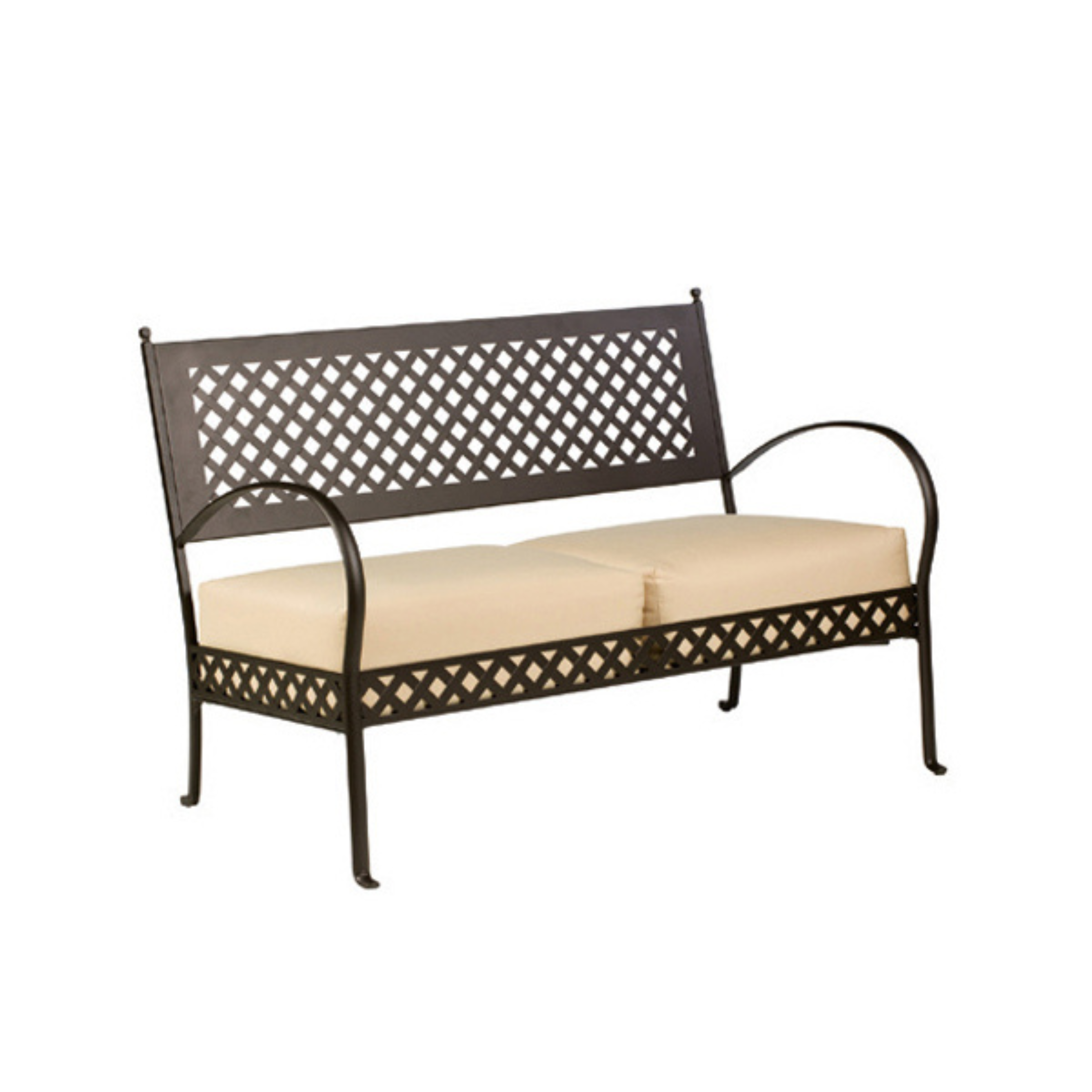 "Springtime" metal outdoor sofa lounge bench 124x75 cm 83h