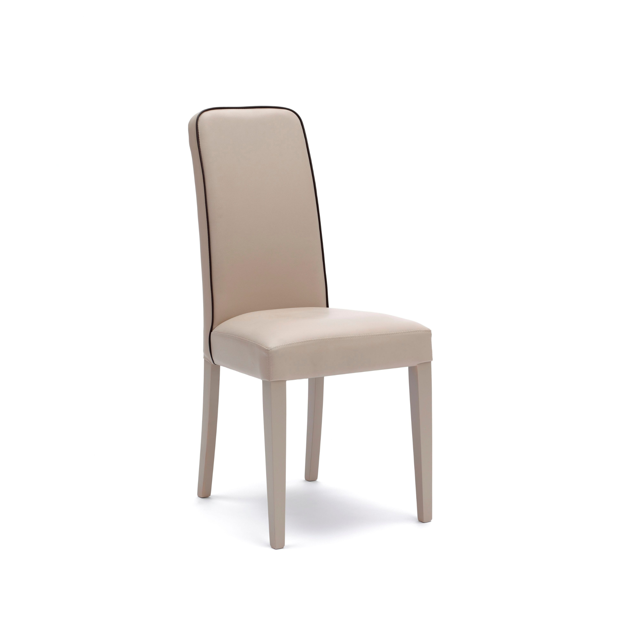 Set of modern "Gardenia" upholstered living room chairs in faux leather, 46x59 cm, 99h