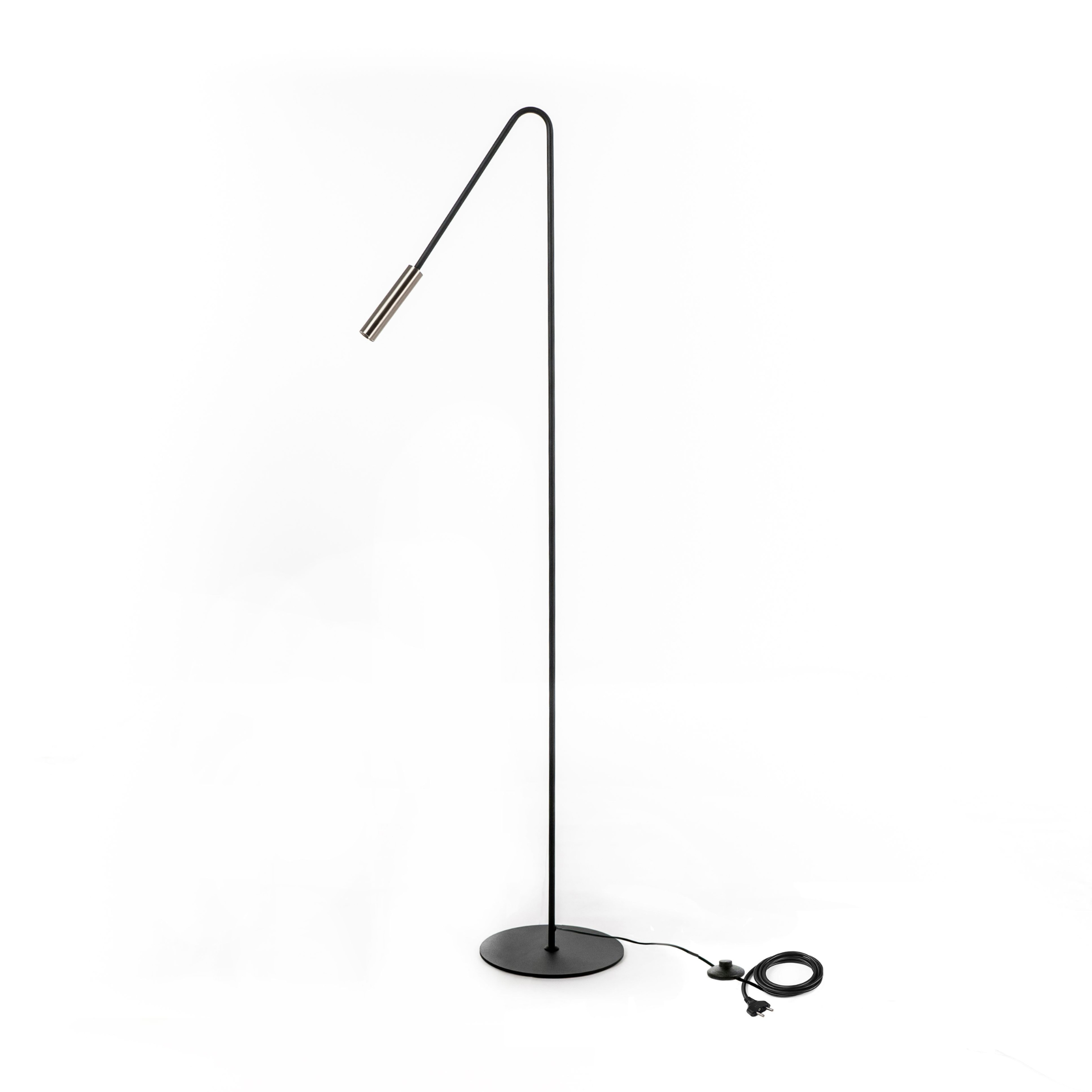 "Acrux" nickel-plated metal LED floor and table lamp