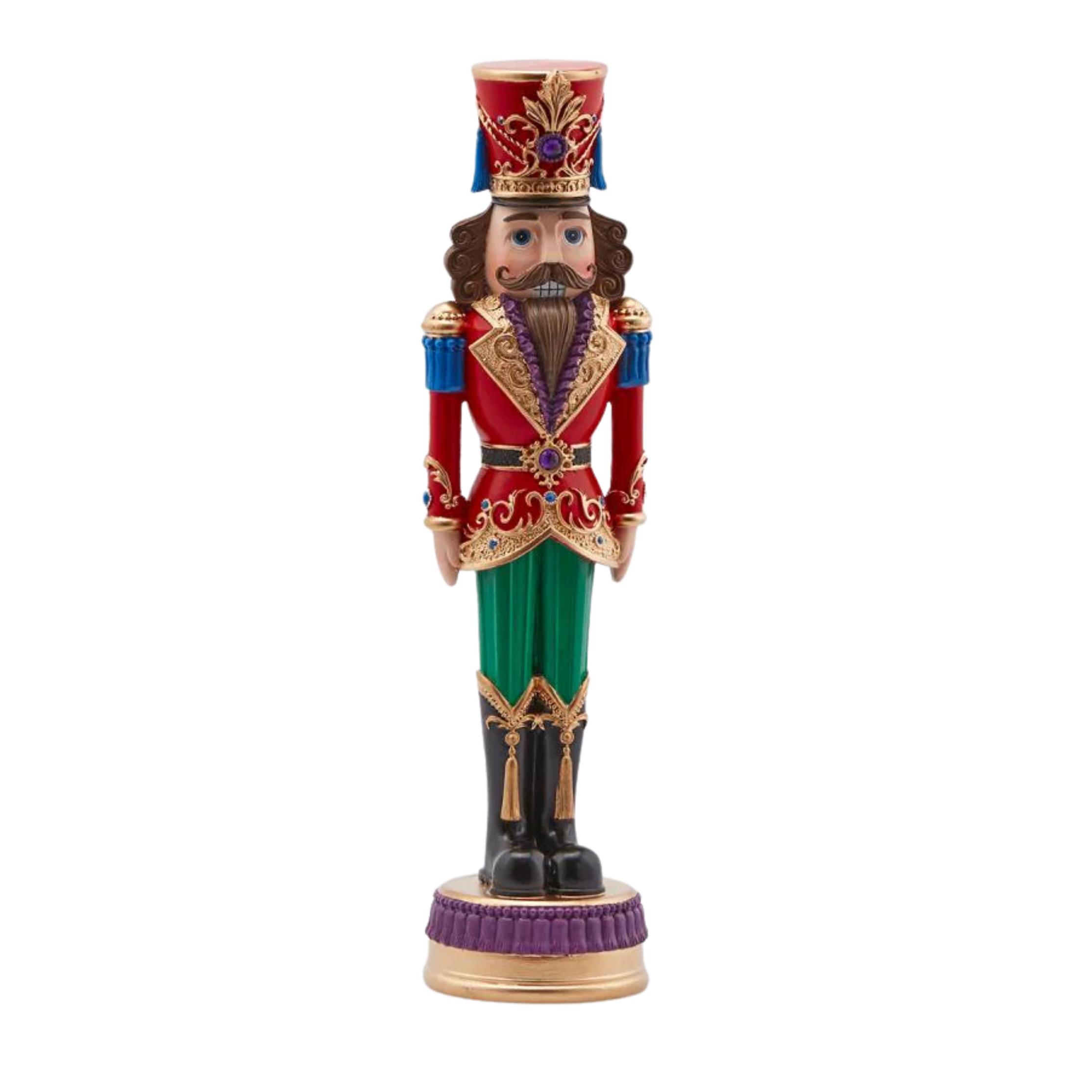 Multicolored LED illuminated Christmas soldier, festive decoration, 35 cm high.