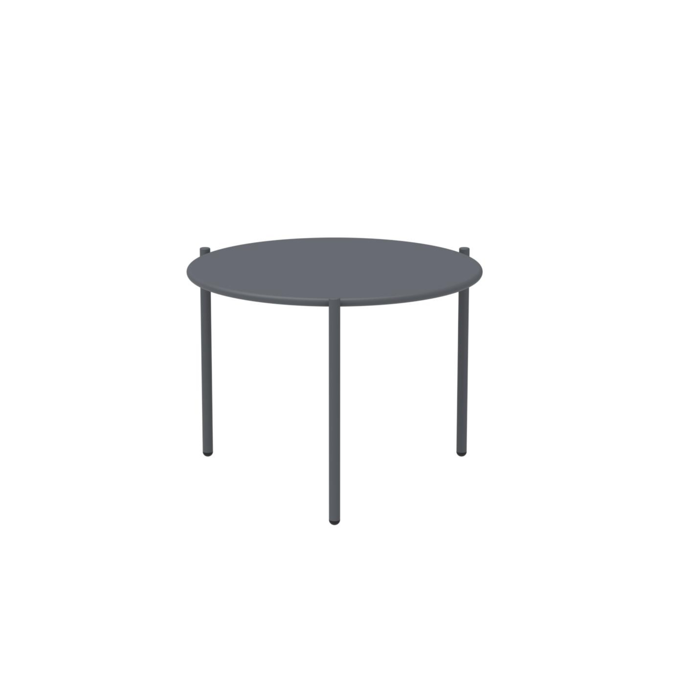"Aria1" round metal coffee table, stackable garden table, 60x60 cm, 46 cm high