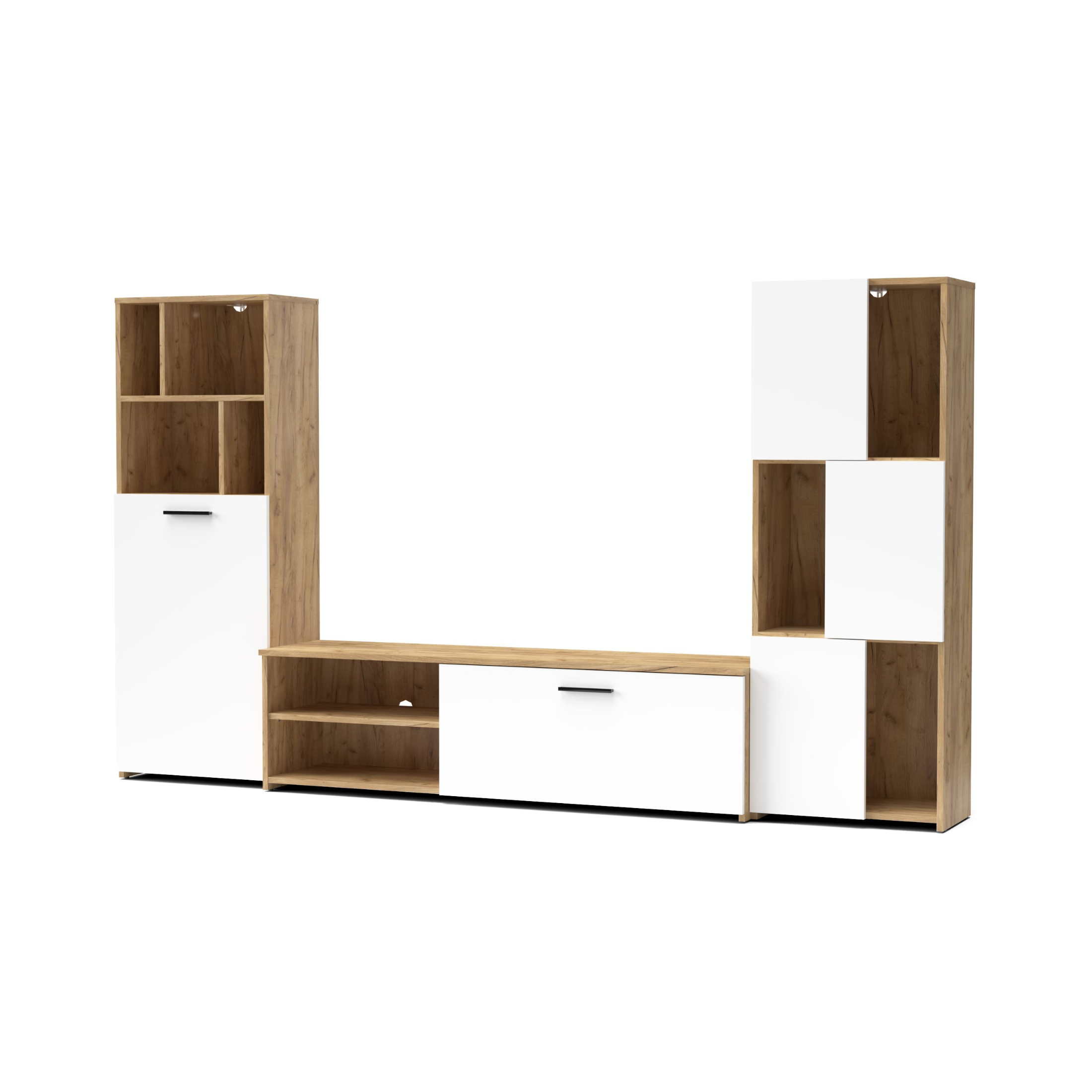"Joy" living room wall unit kit, 240x35 cm, 137 cm high