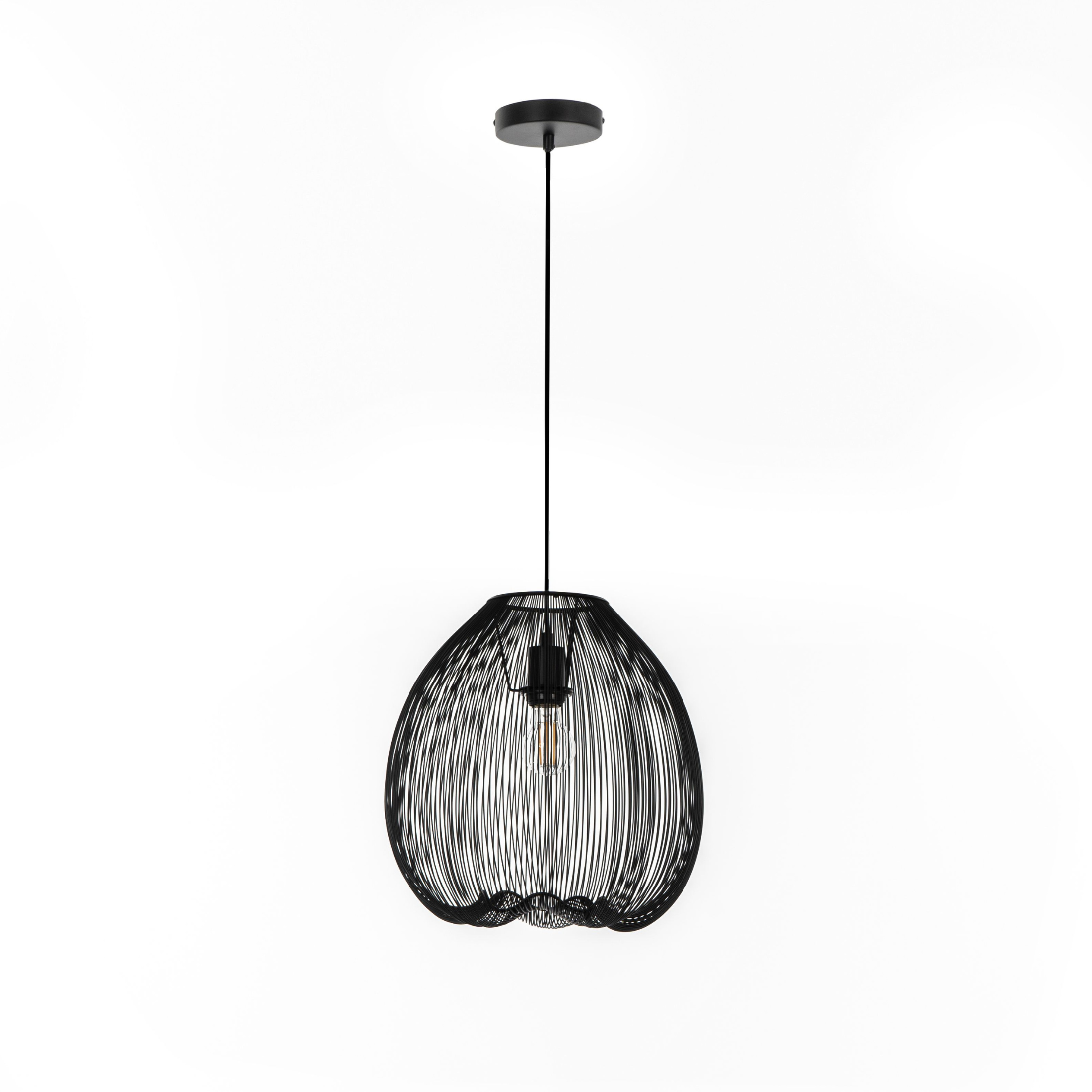 "Sirio" hanging and table lamp with metal shade