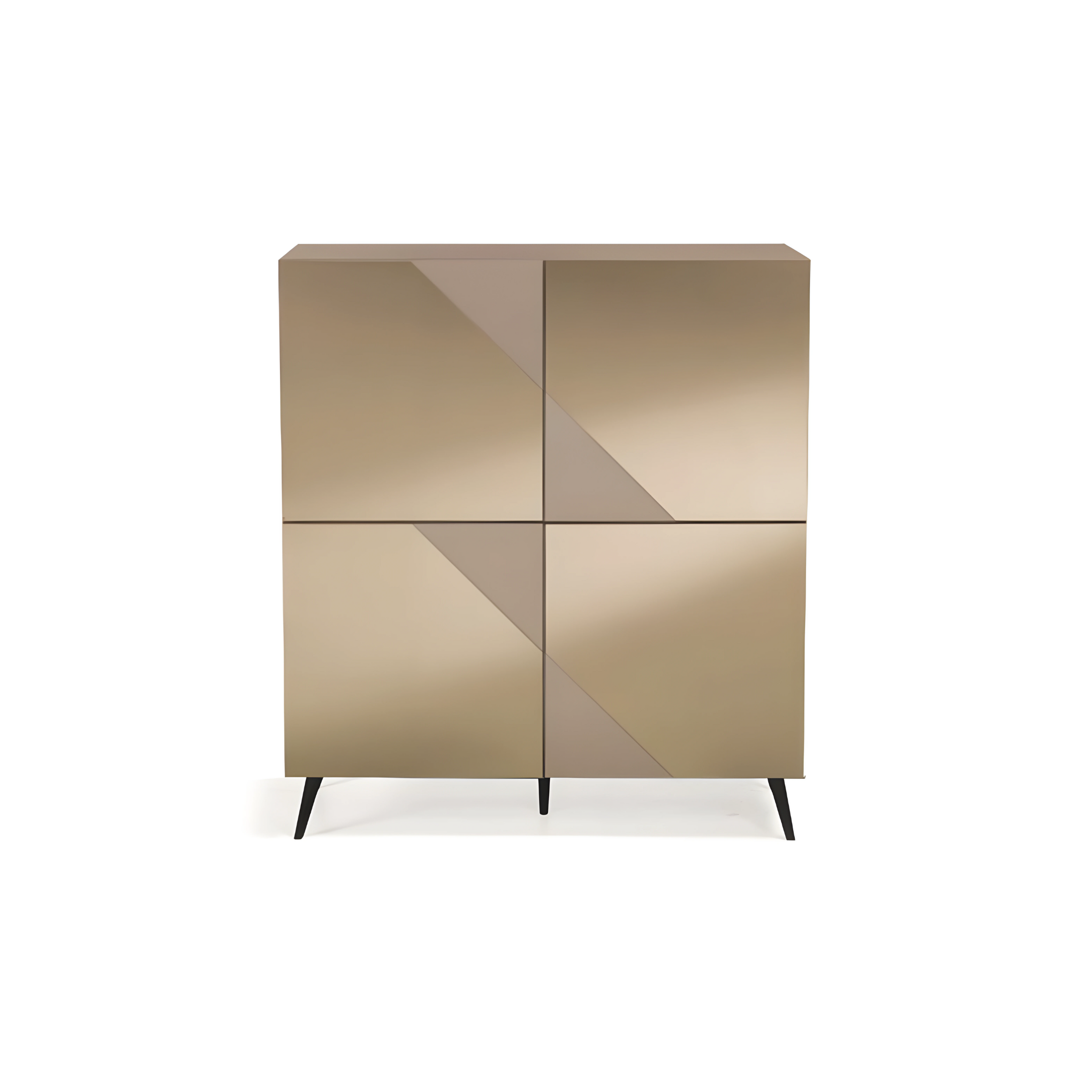 4-door sideboard with "Mirrors" mirror, already assembled, 120x50 cm, h140 cm