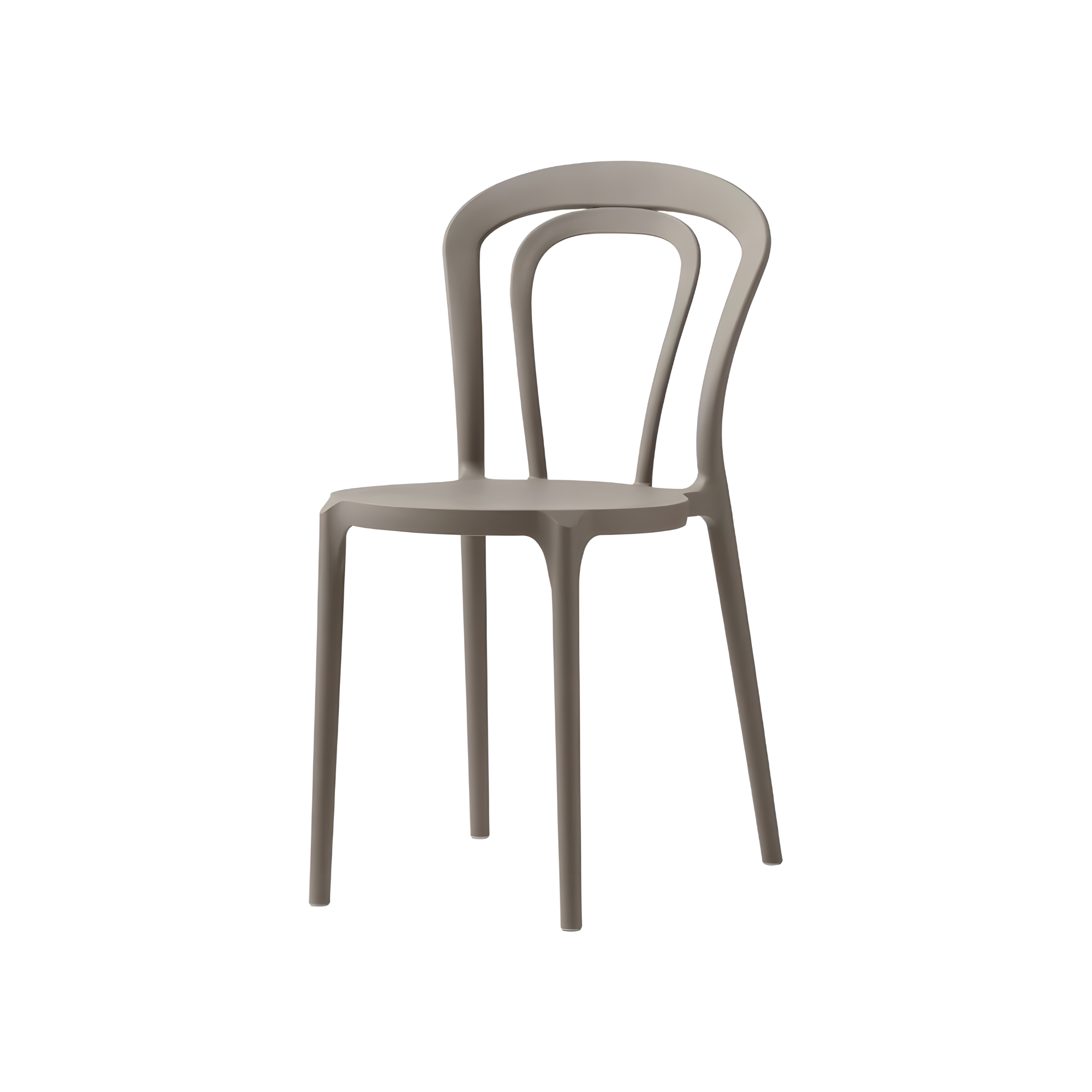 Set of modern "Caffè" chairs in stackable polypropylene for outdoor and indoor use, 53x53 cm, 83h