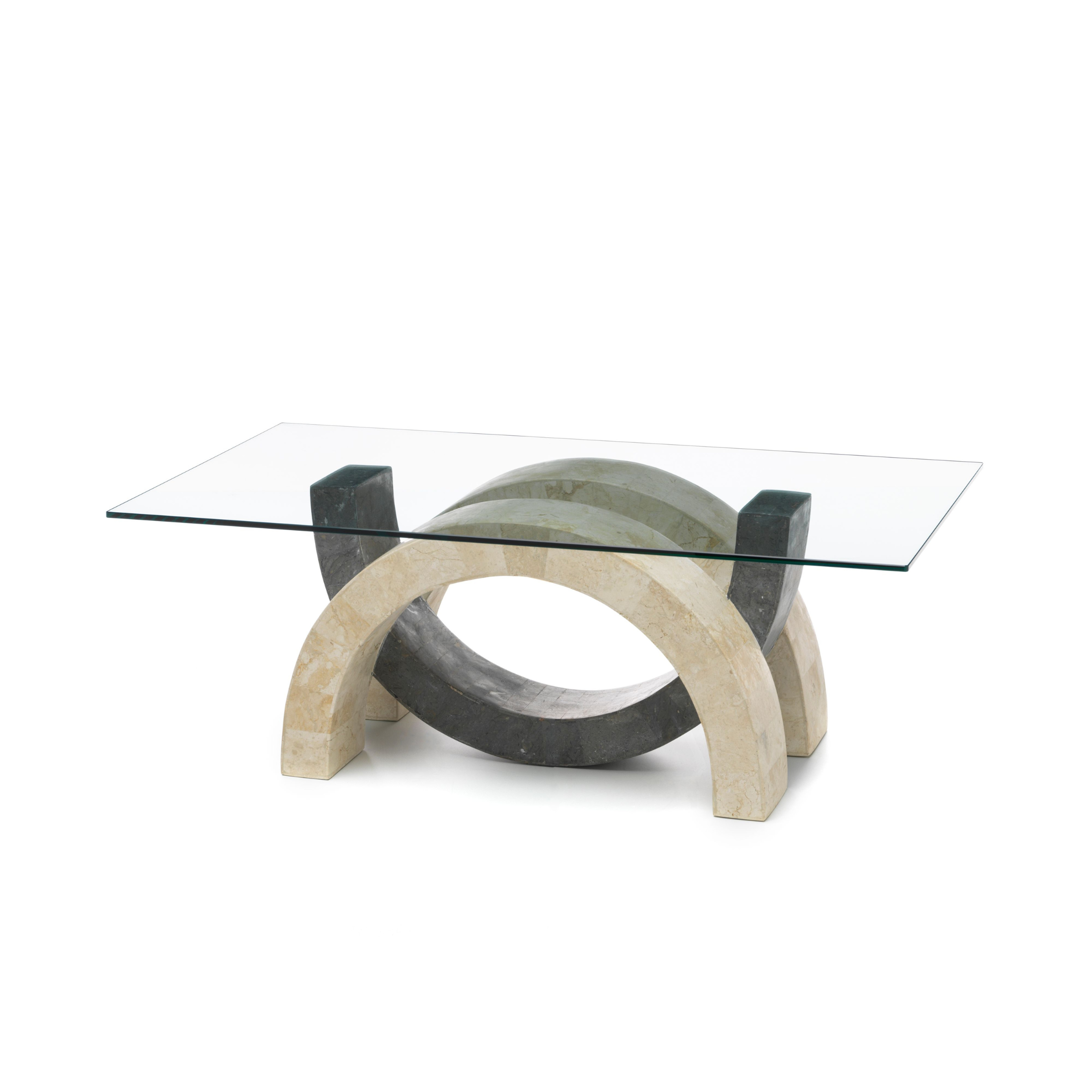 "Tito" fossil stone coffee table, 120x70 cm, 41 cm high