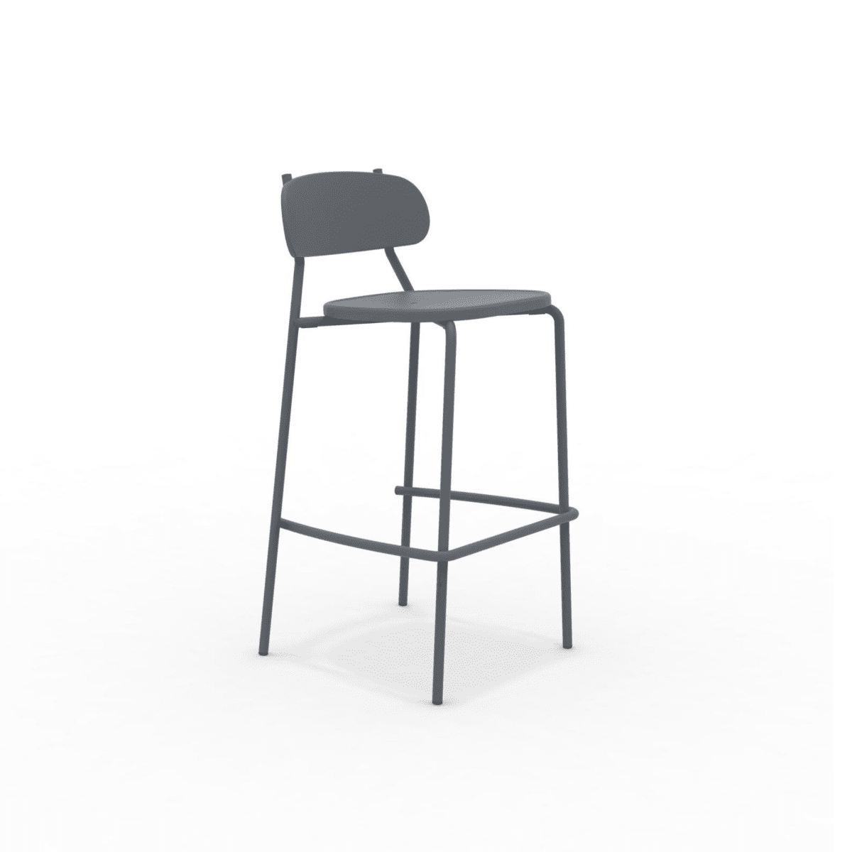 Set di sgabelli da giardino "Fox" impilabili in metallo verniciato cm 48x50 98h - MondoViro