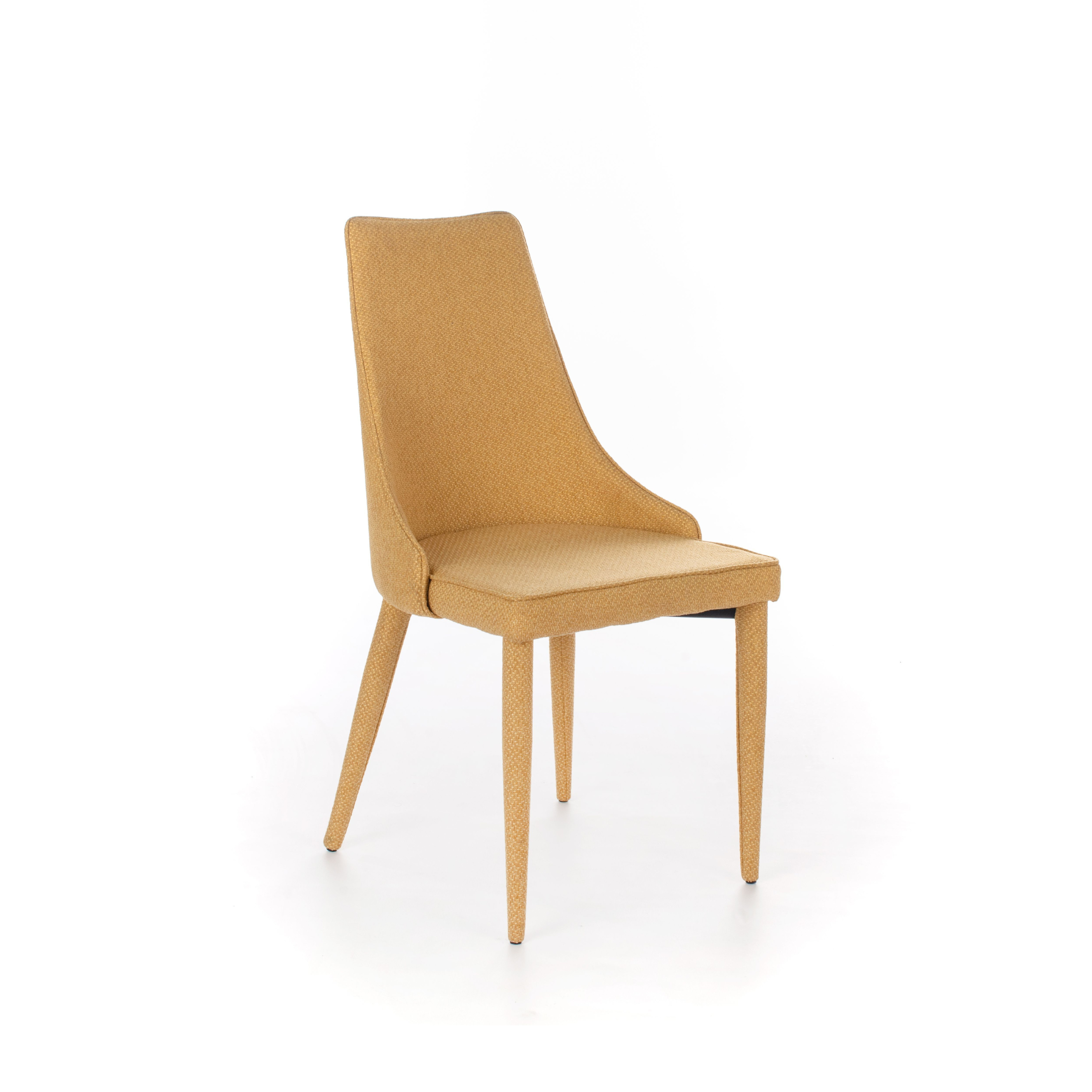Set of "Edera" upholstered chairs, modern fabric armchairs, 46x46 cm, 91h