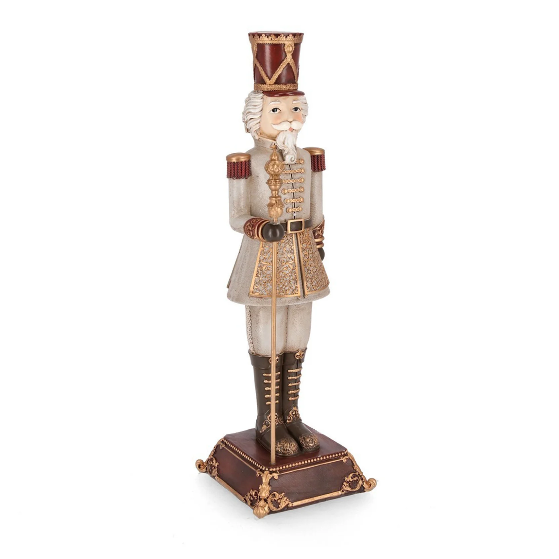 Decorative nutcracker figurine "Edwyn" in polyresin, 42 cm high.