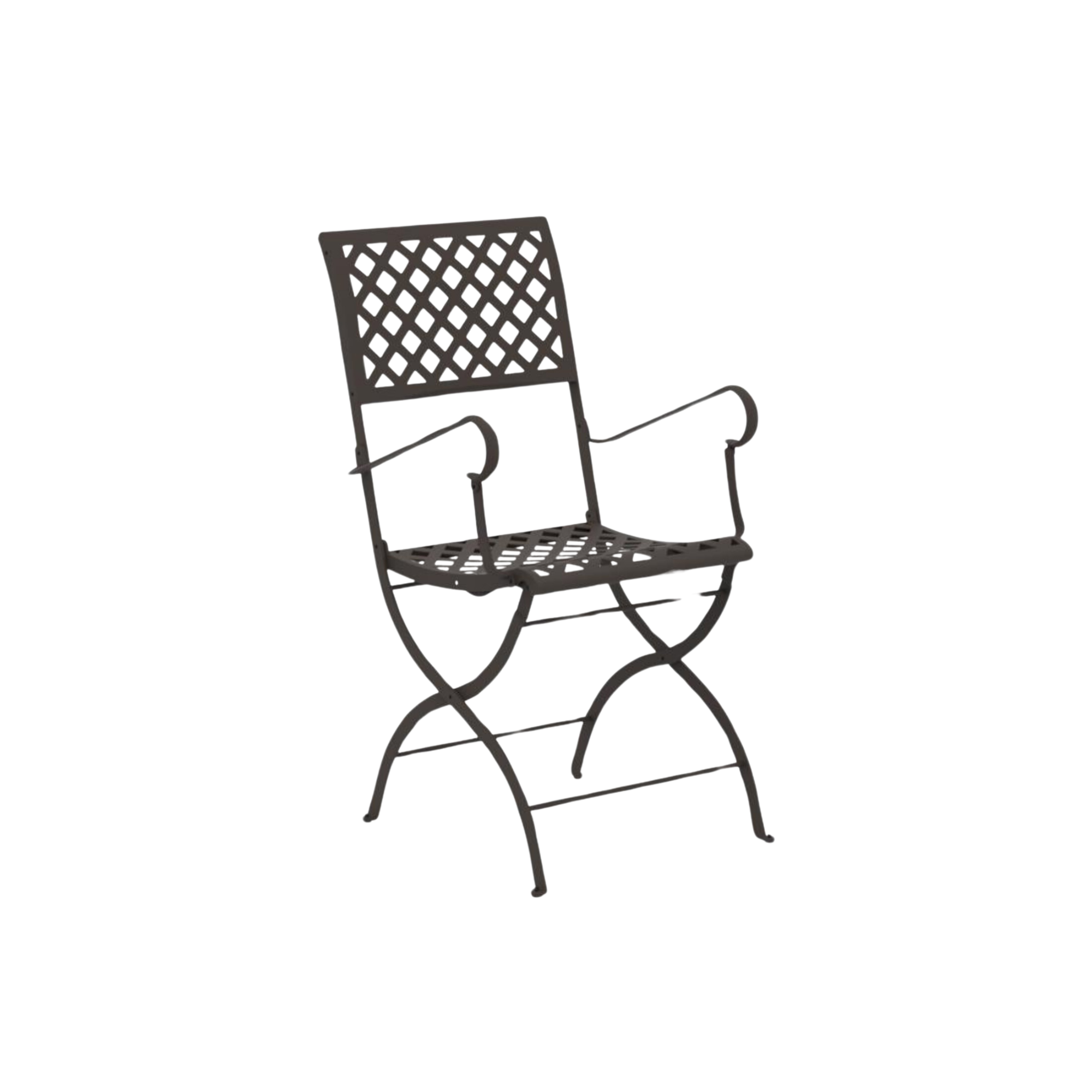 Set of "Springtime" folding metal garden chairs, 52x56 cm, 90 cm high.