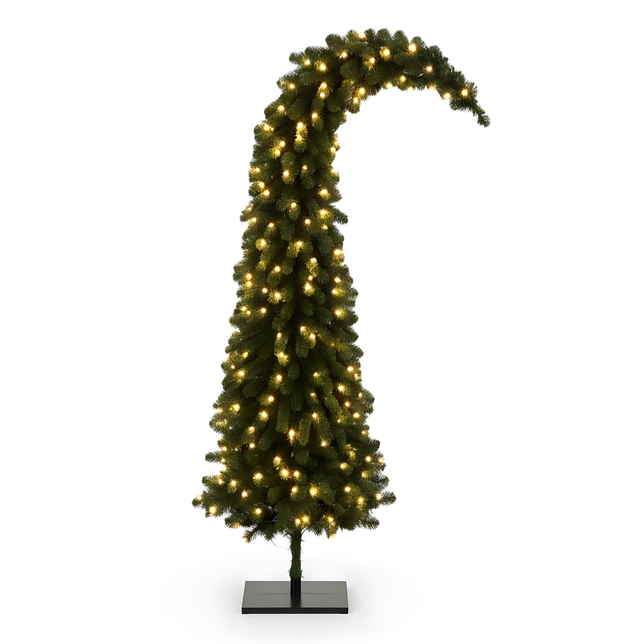 "Grix" Christmas tree with integrated LEDs, made of high-quality PVC, 210 cm high.