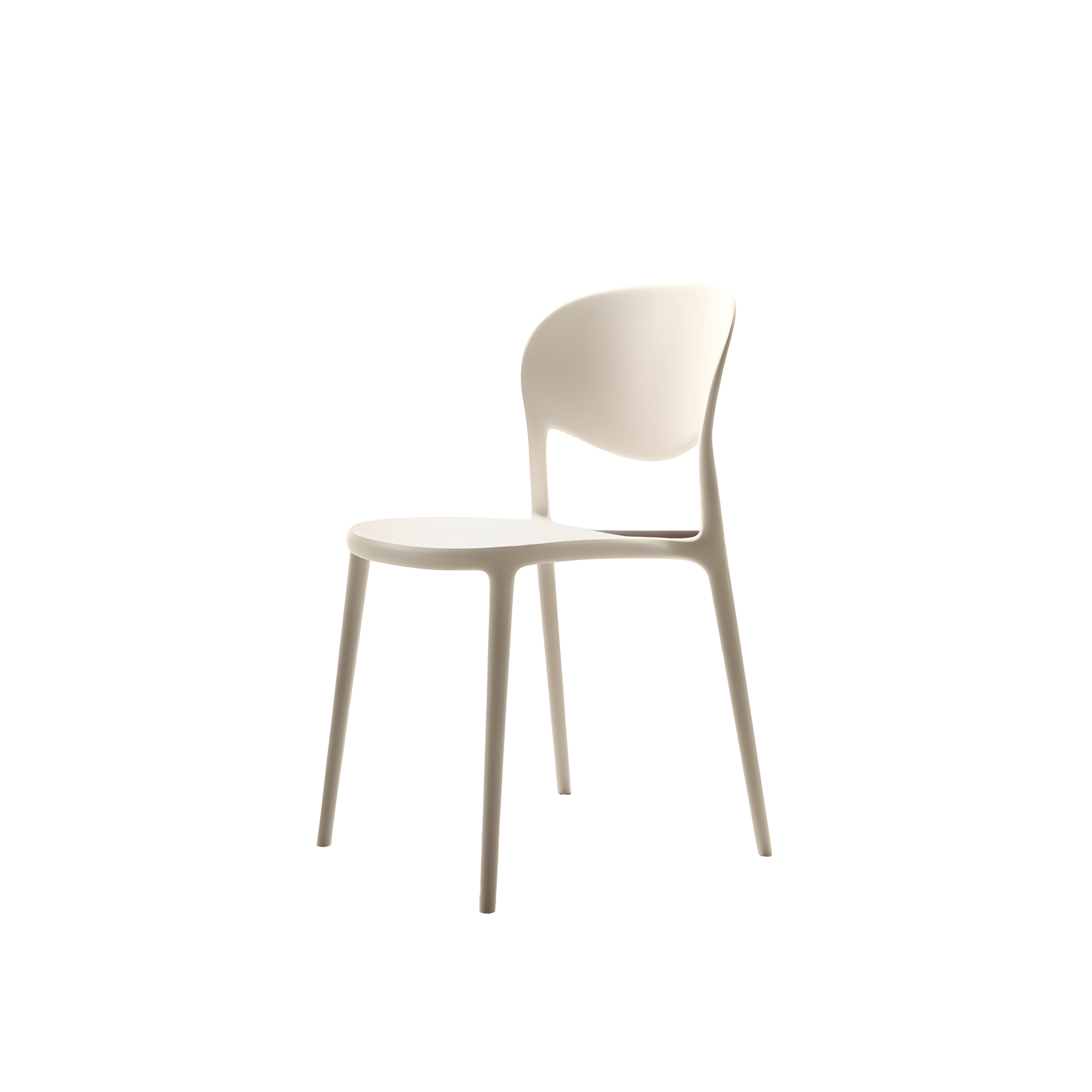 Set of modern "Fiora" chairs for the living room in polypropylene, 48x53 cm, 82 cm high.