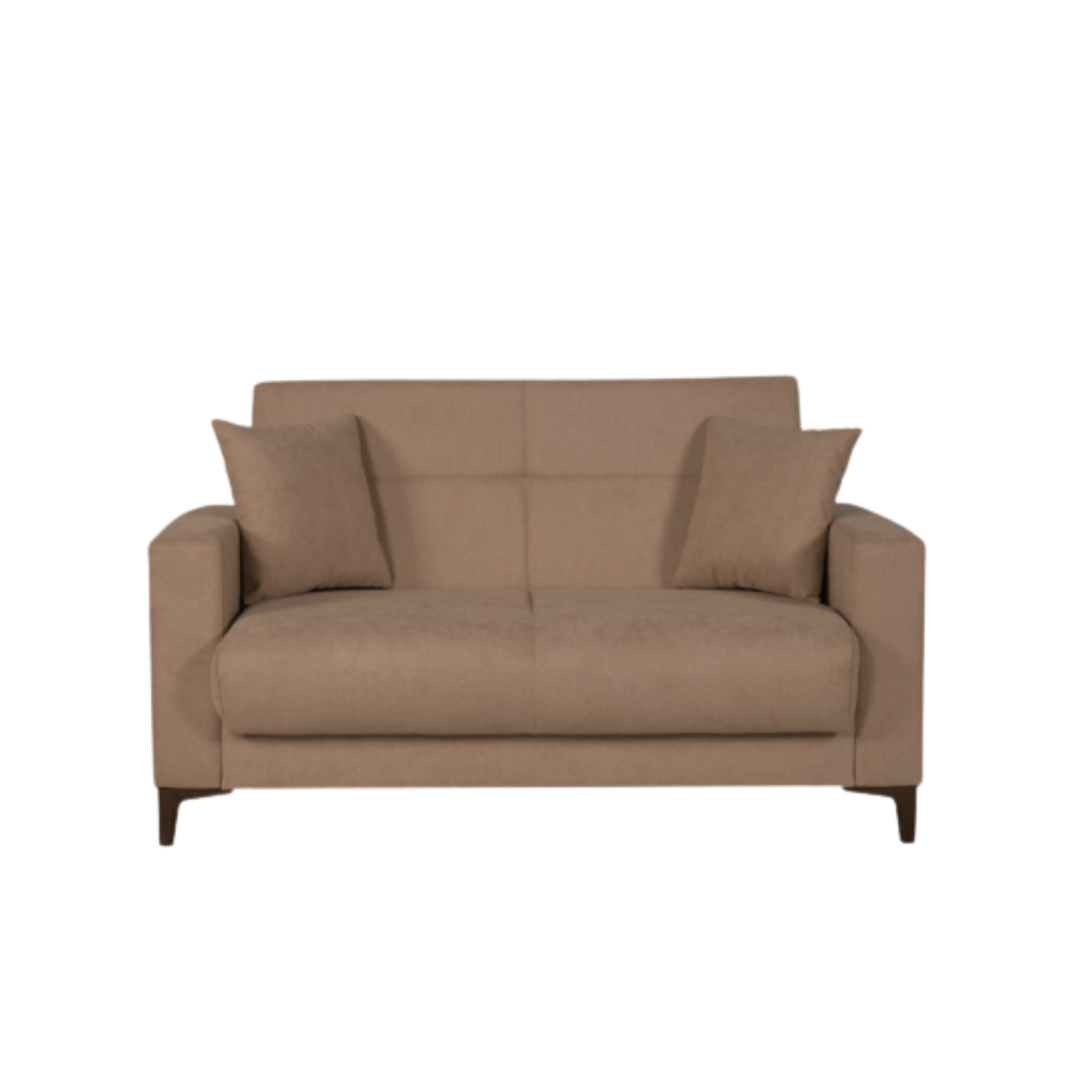 "Bravo Bacos" fabric sofa with storage drawer and two cushions