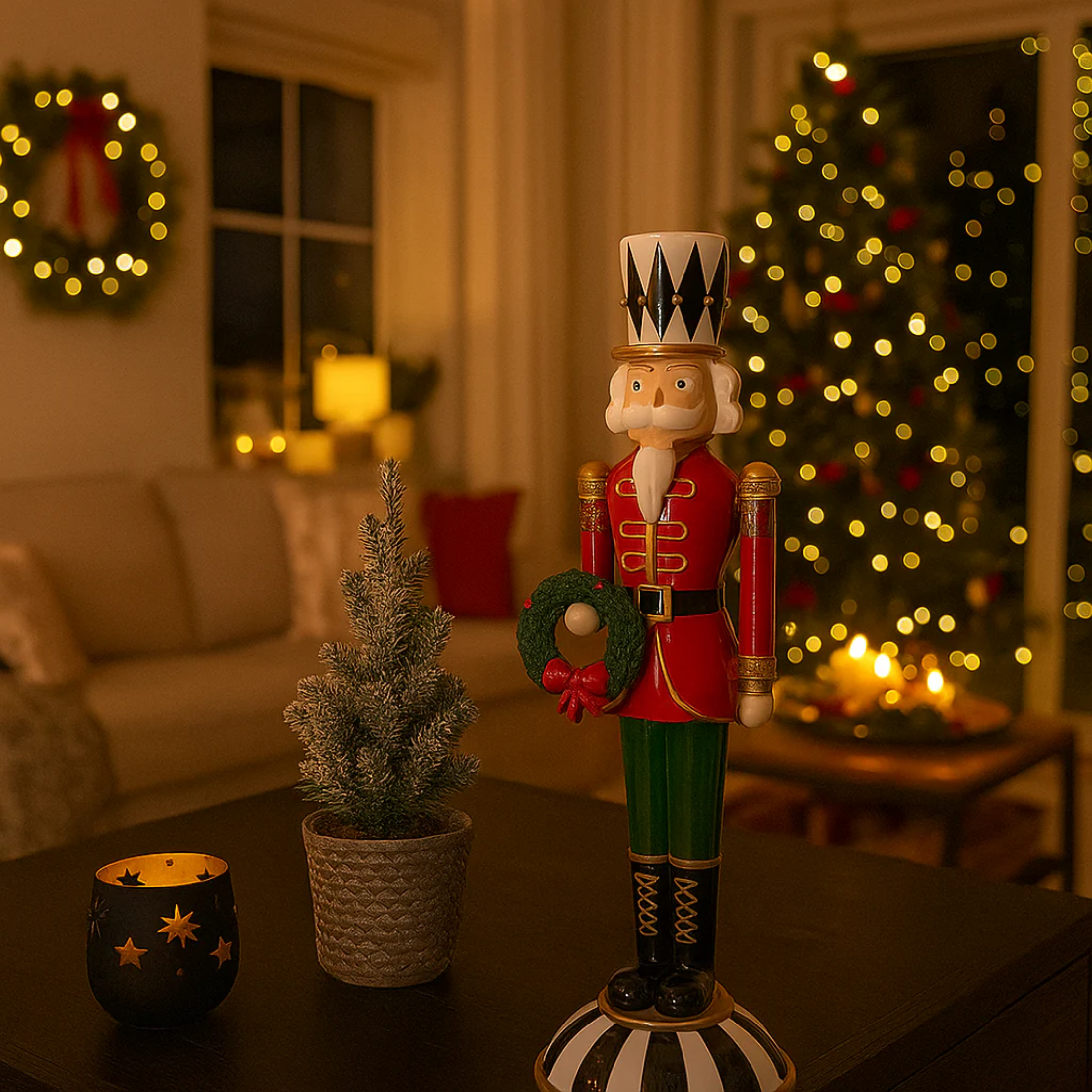 Decorative nutcracker soldier figurine Christmas decoration 30cm high