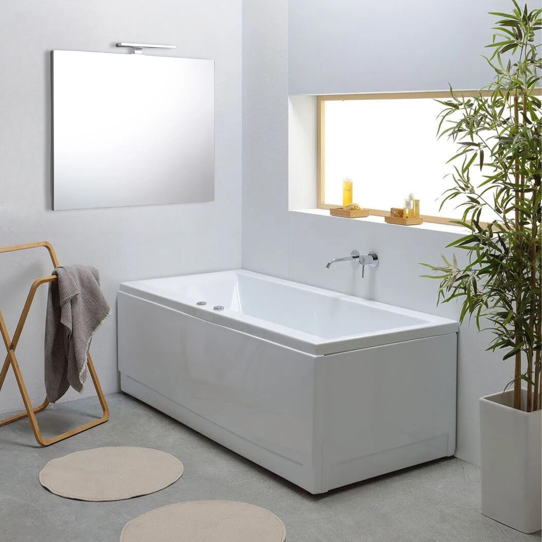 "Rivermas" Reversible Frameless Rectangular LED Bathroom Mirror