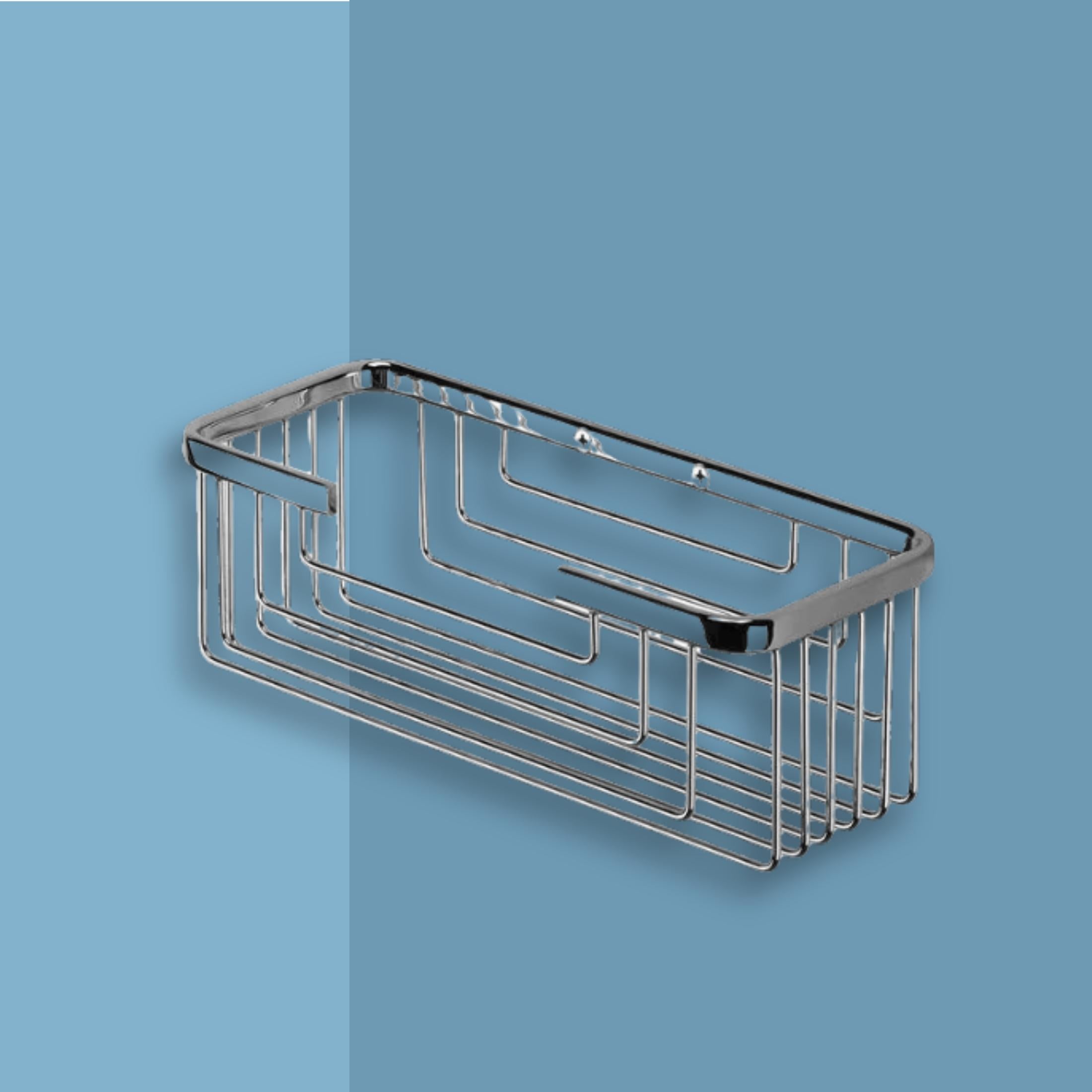 "Lucien" double soap dish for shower in stainless steel 25x9 cm 10h