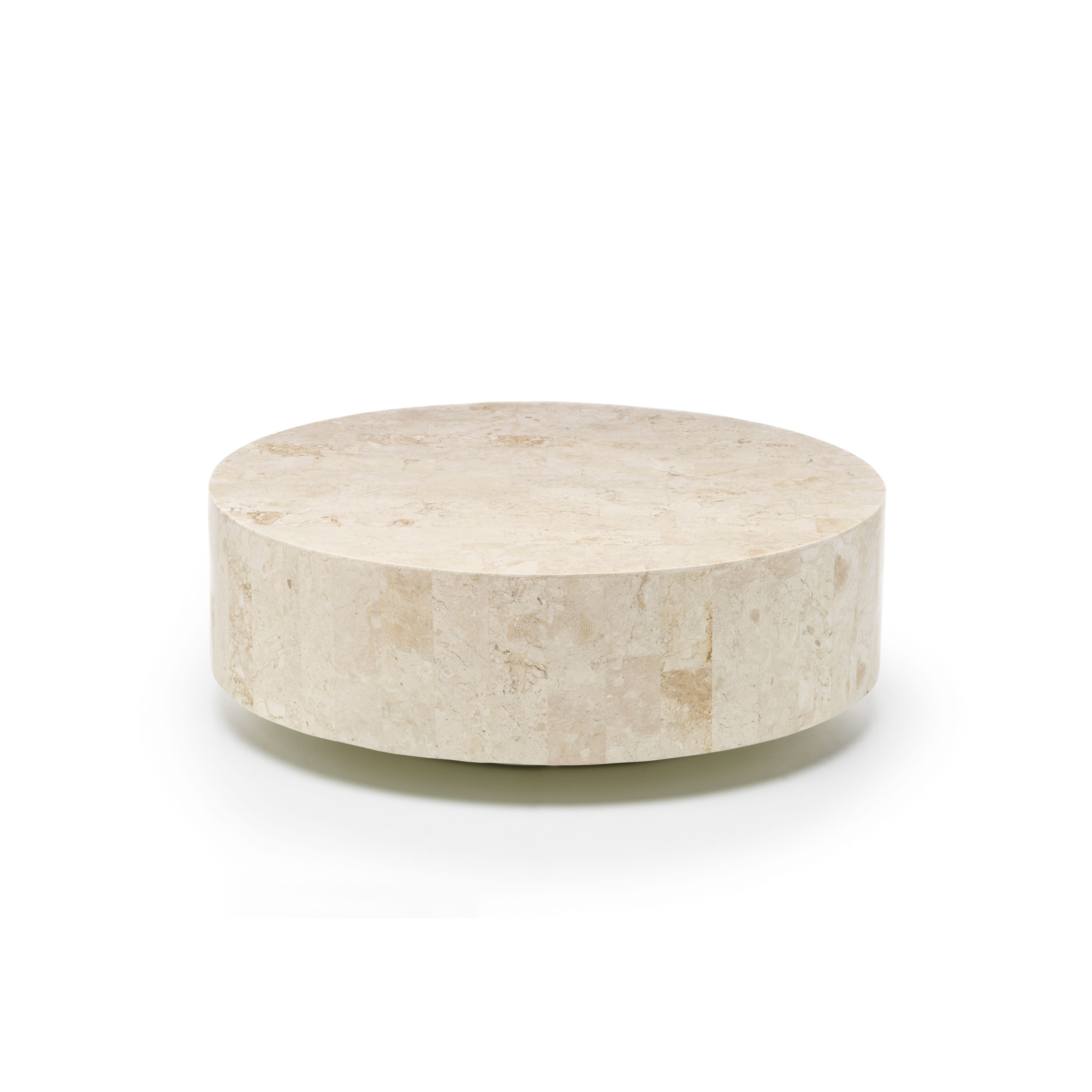 "Cleopas" fossil stone coffee table, 85x85 cm, 28h