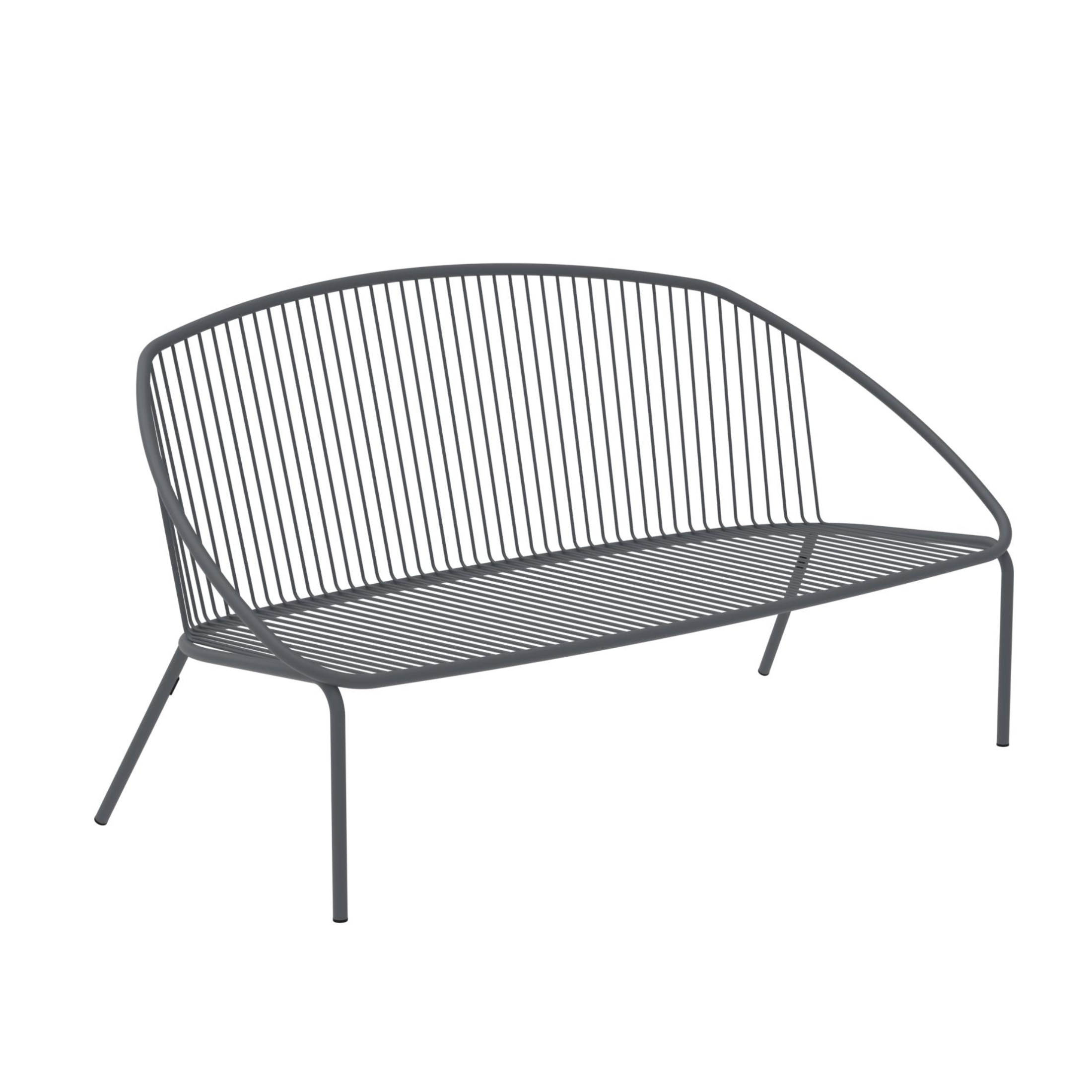 "Aria" metal garden sofa, stackable lounge bench, 160x81 cm, 85 cm high