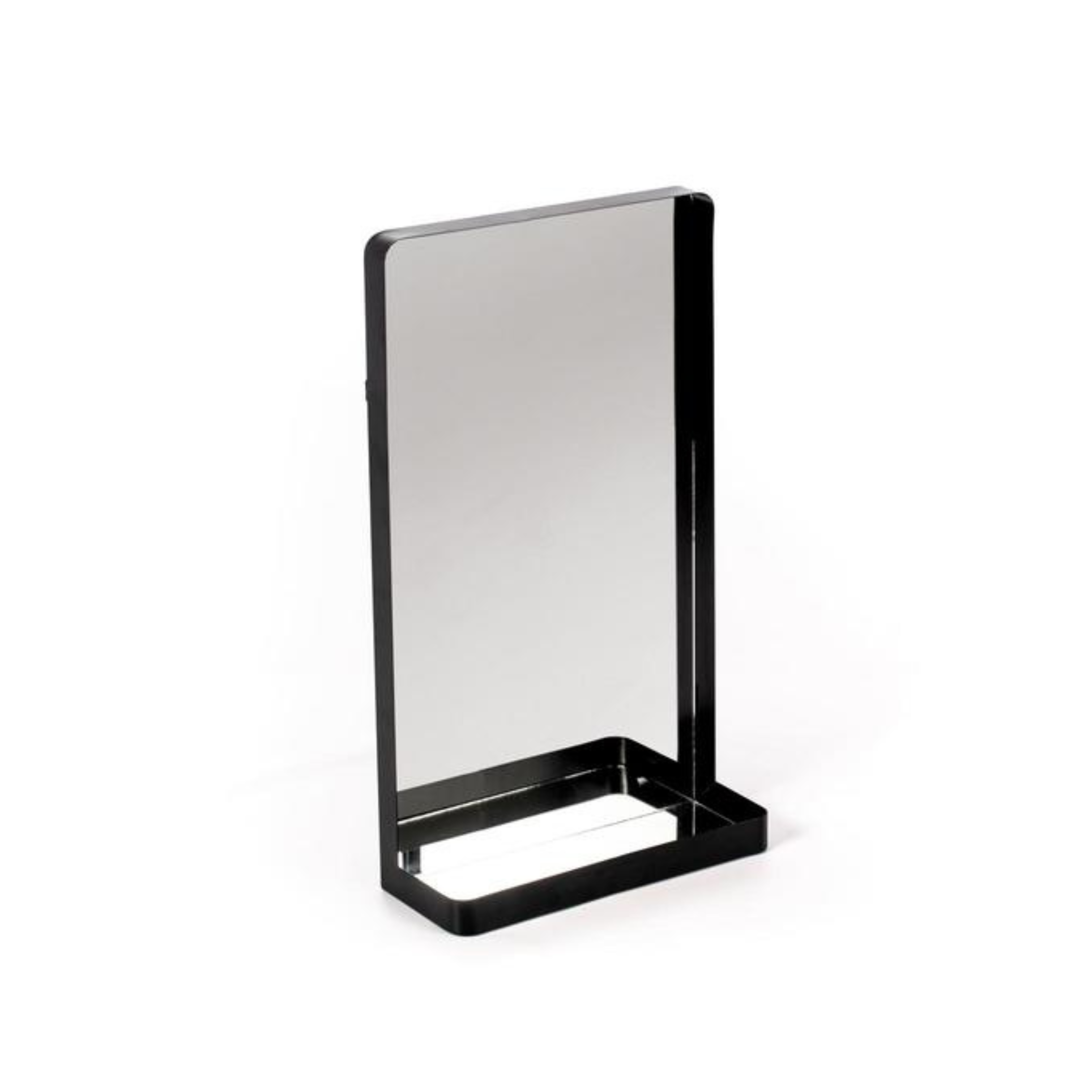 Rectangular wall mirror "William" black metal frame 40x15 cm 70h
