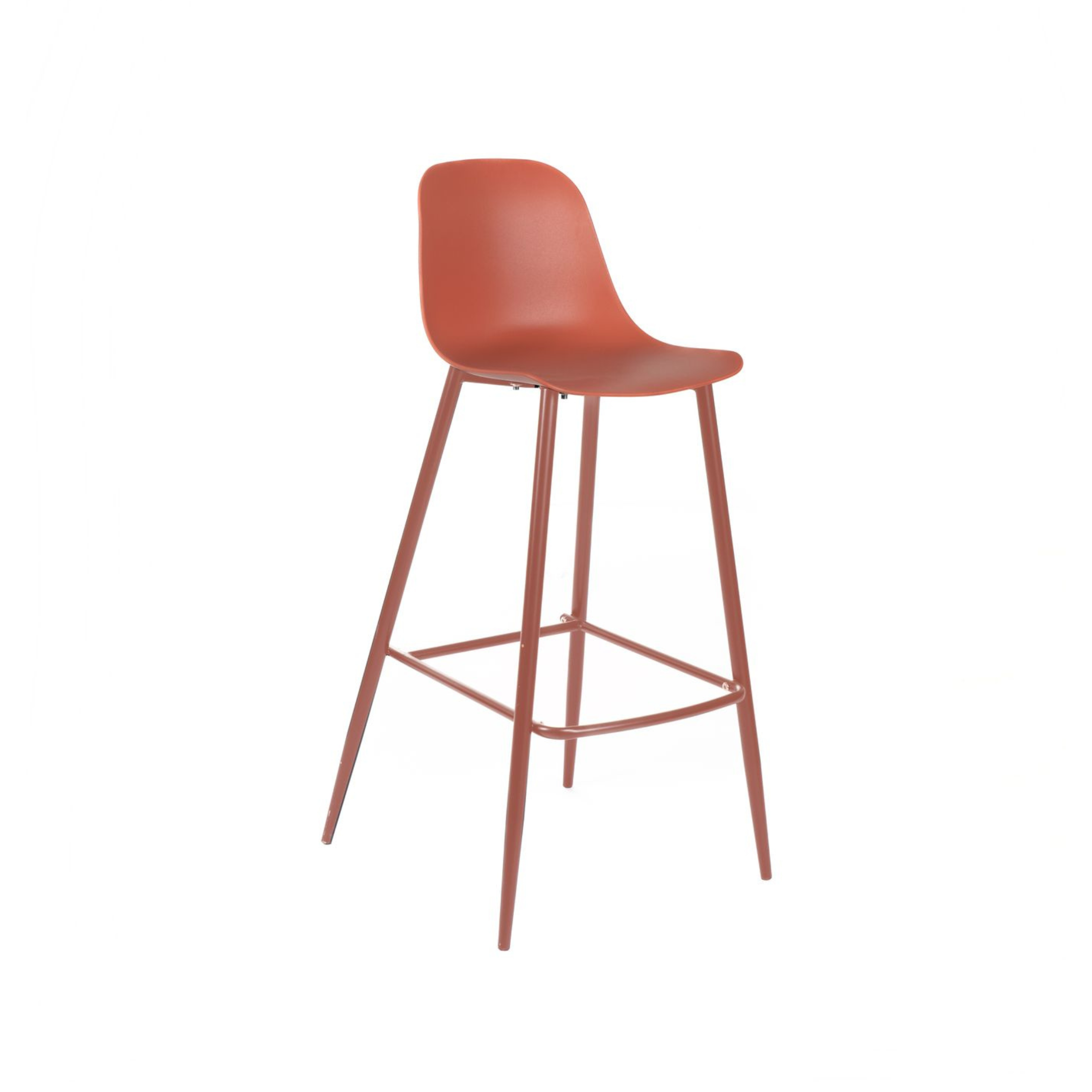 Set of "Ana" high stools in polypropylene with footrest cm 47x47.5 91.5h