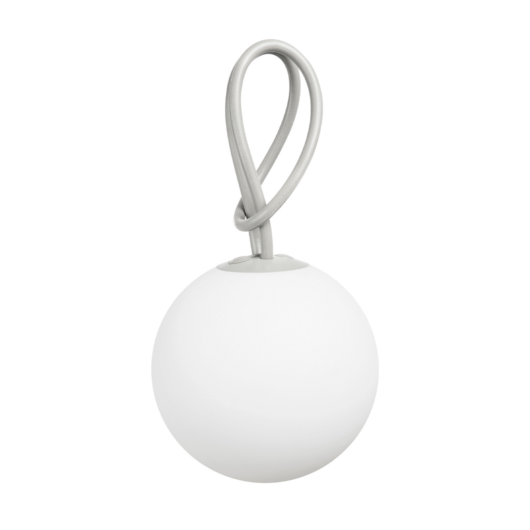 Set of 2 "Bolleke" battery-powered LED hanging lamps in HDPE with rubber hook, 20x20 cm