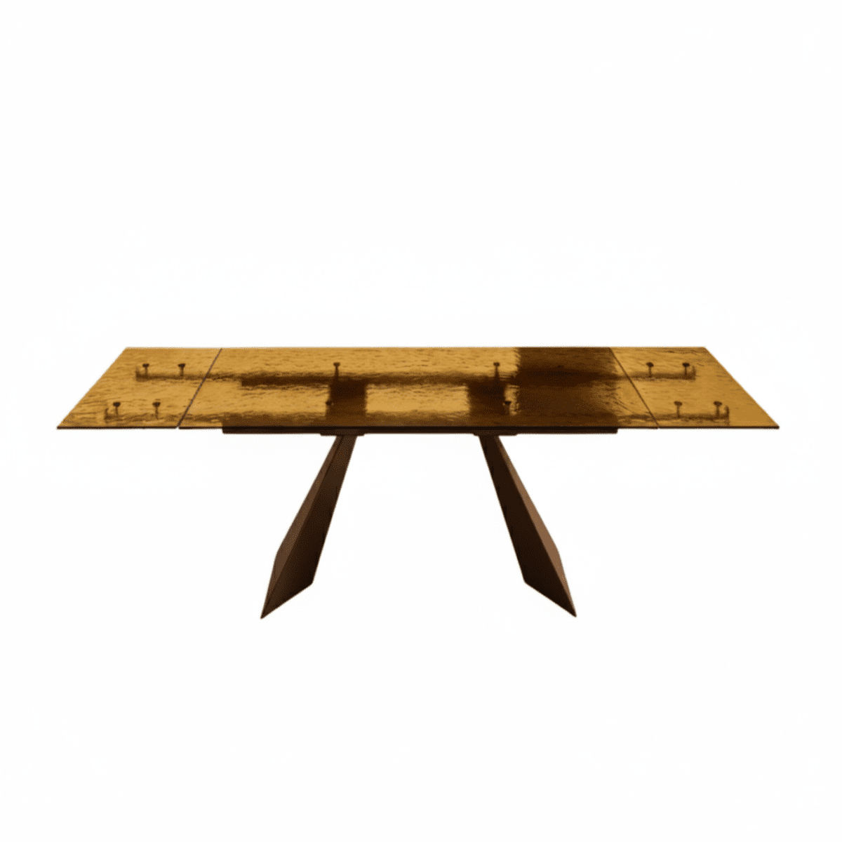 Tavolo rettangolare "Walter" allungabile con piano in vetro martellato trasparente cm 160/240x90 75h - MondoViro