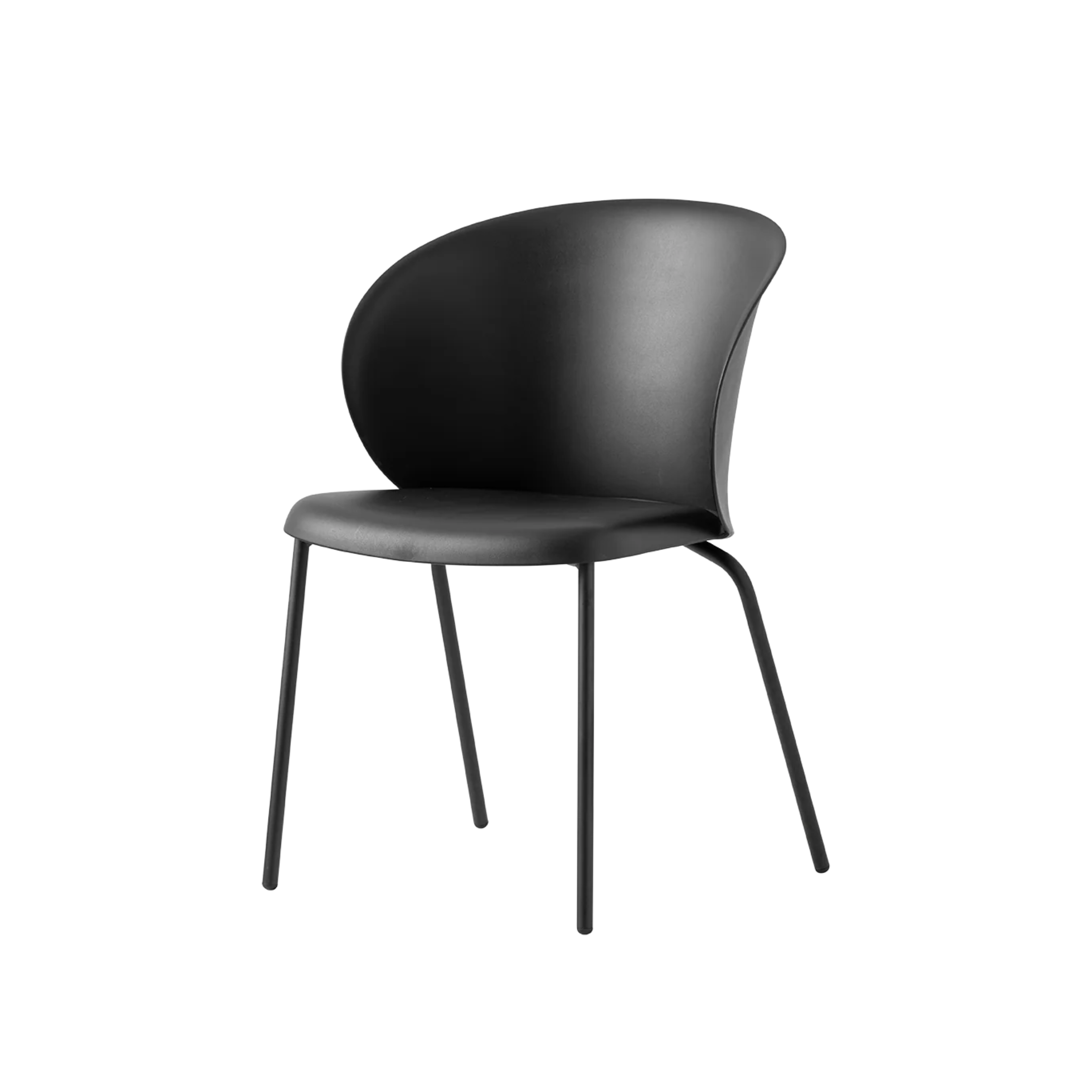 Set of modern "Tuka" chairs in metal and polypropylene, stackable, 55x59 cm, 86h
