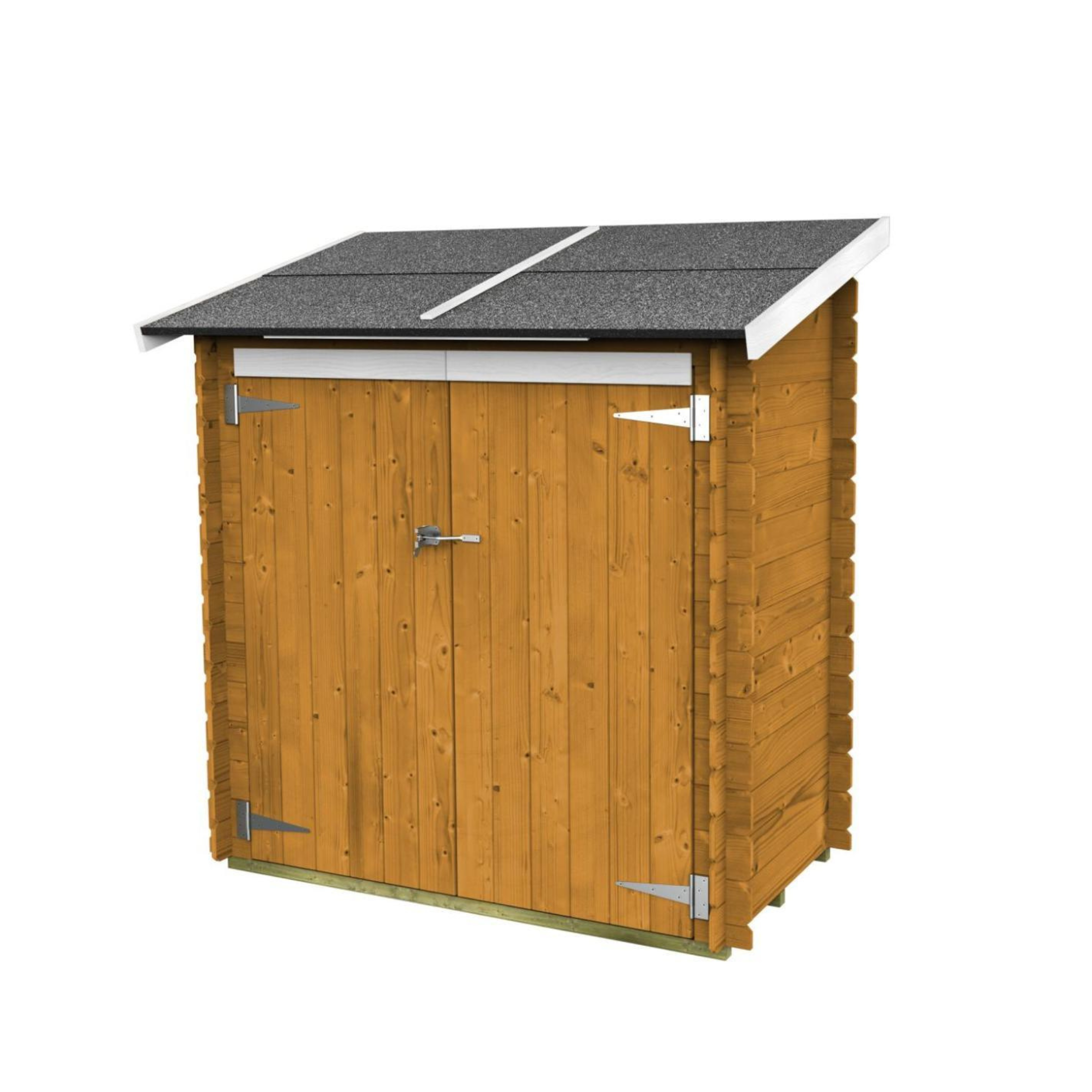 "Ambrogio Addossata" wooden garden shed, 155x85 cm, 165 cm high, double blind door