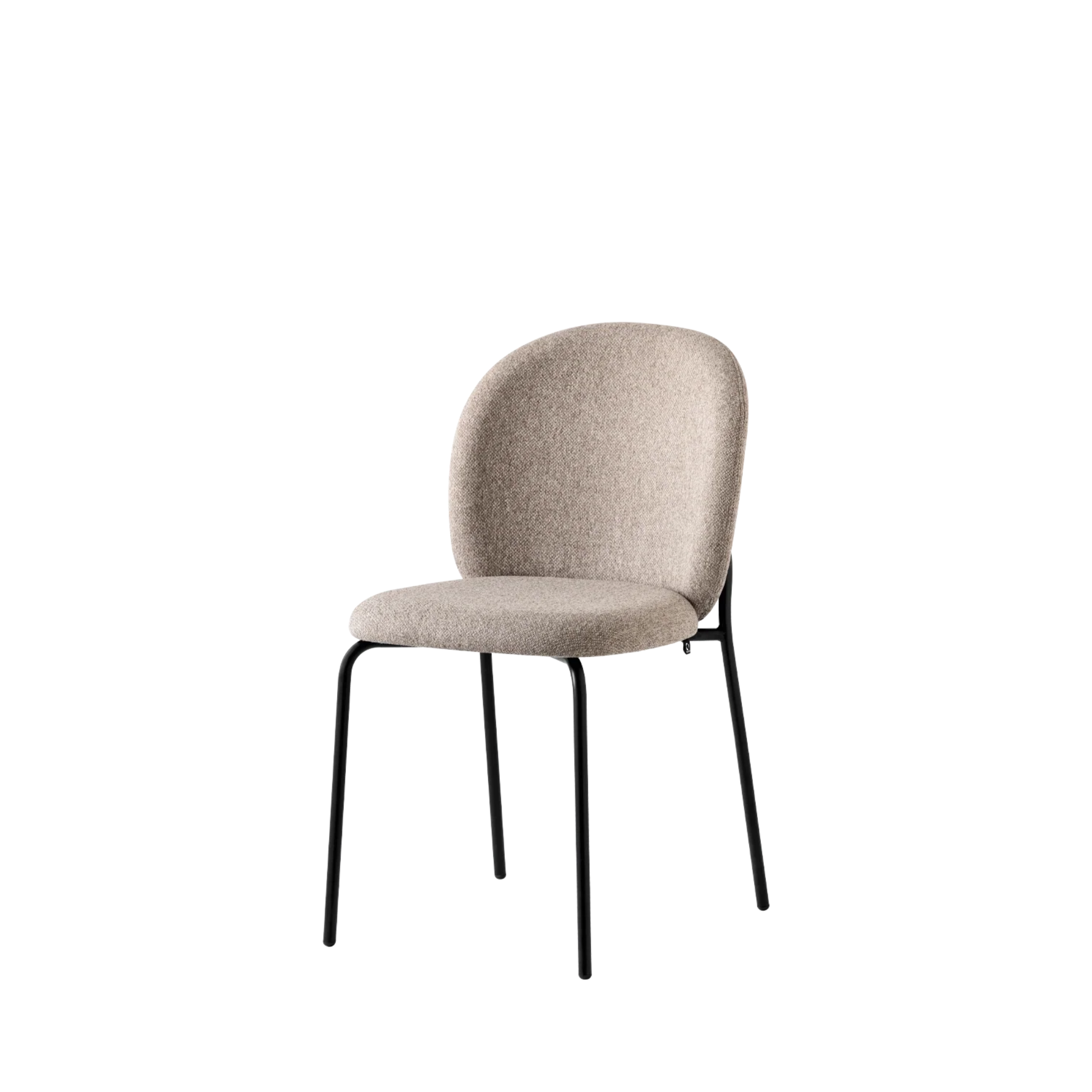Set of modern living room chairs "Cozy Mid" in metal with padded seat cm 46.5x57.5 82.5h