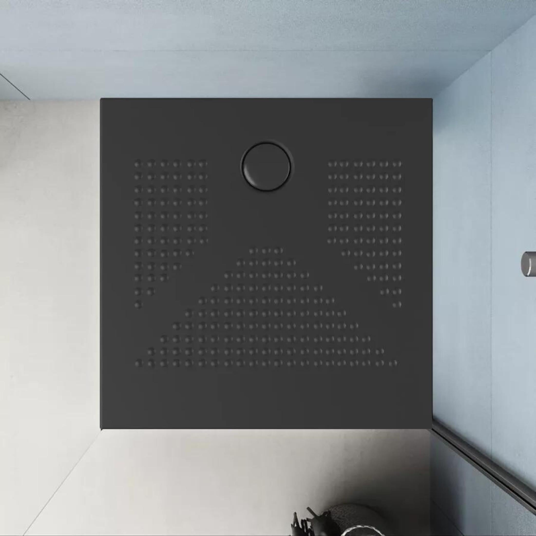 "Denver" square shower tray in thin, non-slip ceramic