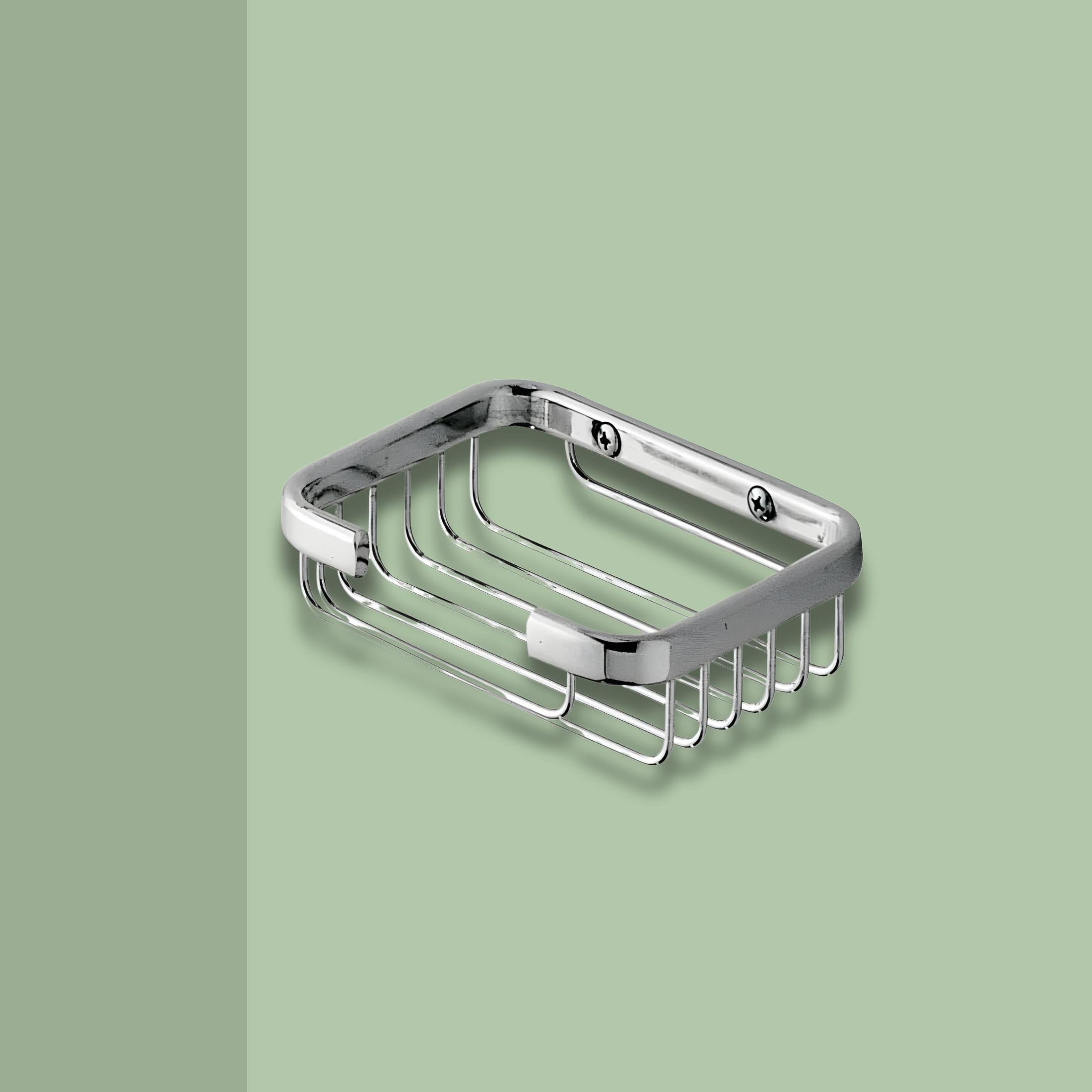 Single soap dish for shower "Théo" in stainless steel 12.5x10 cm 3.5h