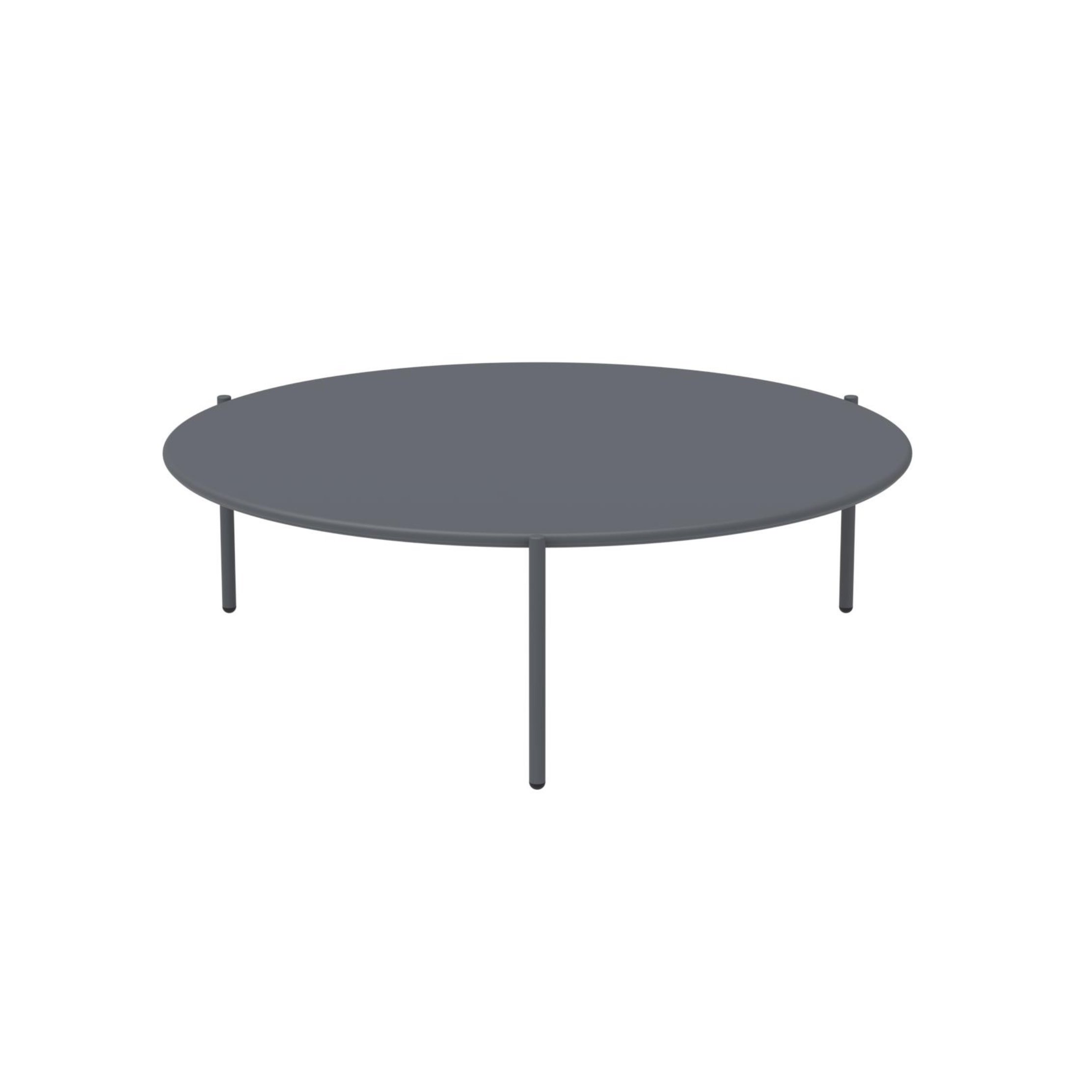 "Aria3" round metal coffee table, stackable garden table, 110x110 cm, 35 cm high