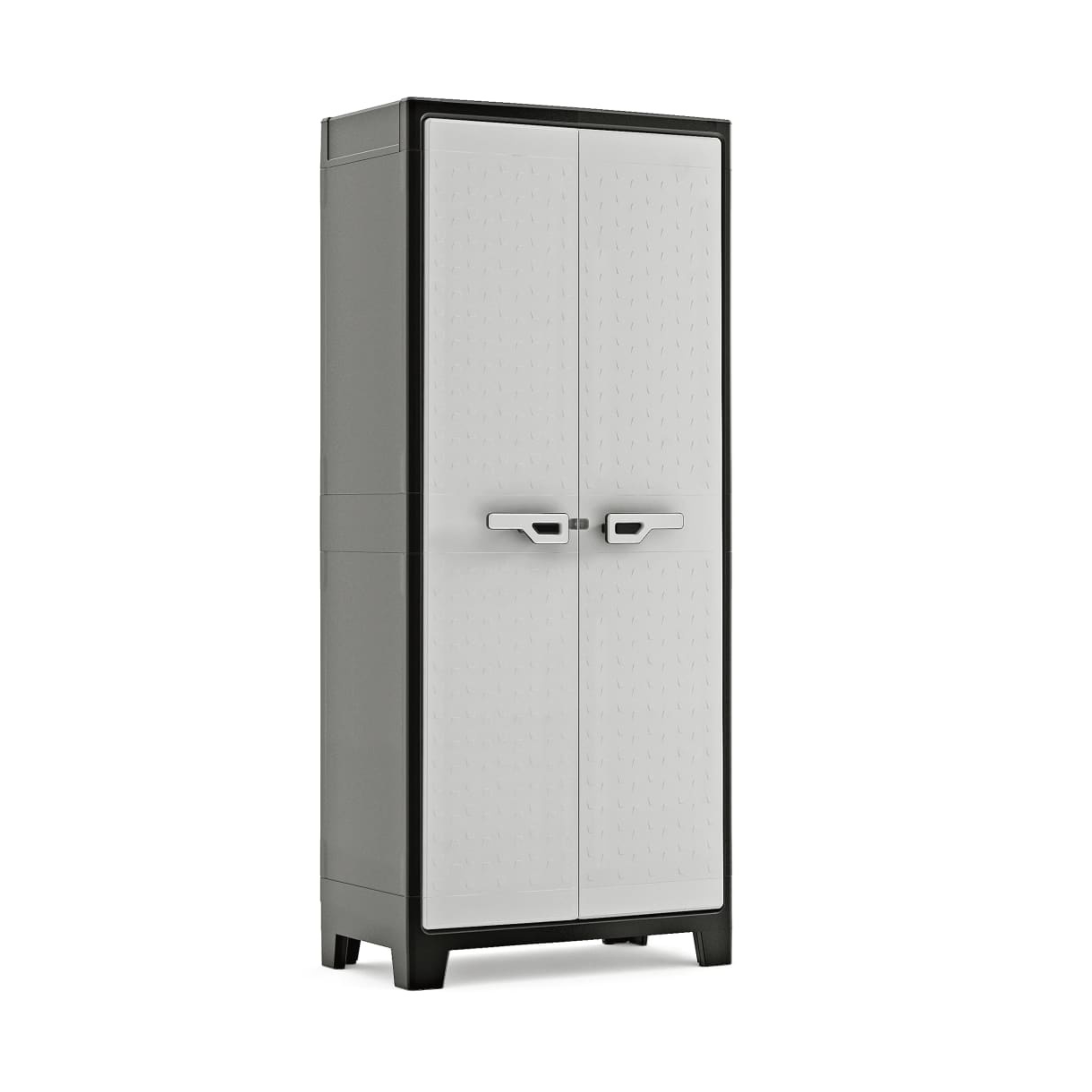 XL "Hitan" resin garden cabinet with internal shelves and raised feet