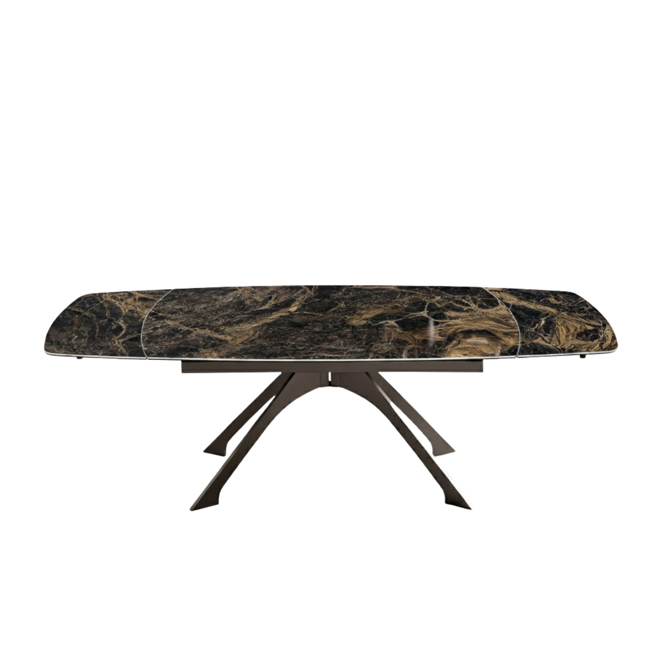 Extendable dining table "Nido" with marble-effect stoneware top, 160/240x90 cm, 77h