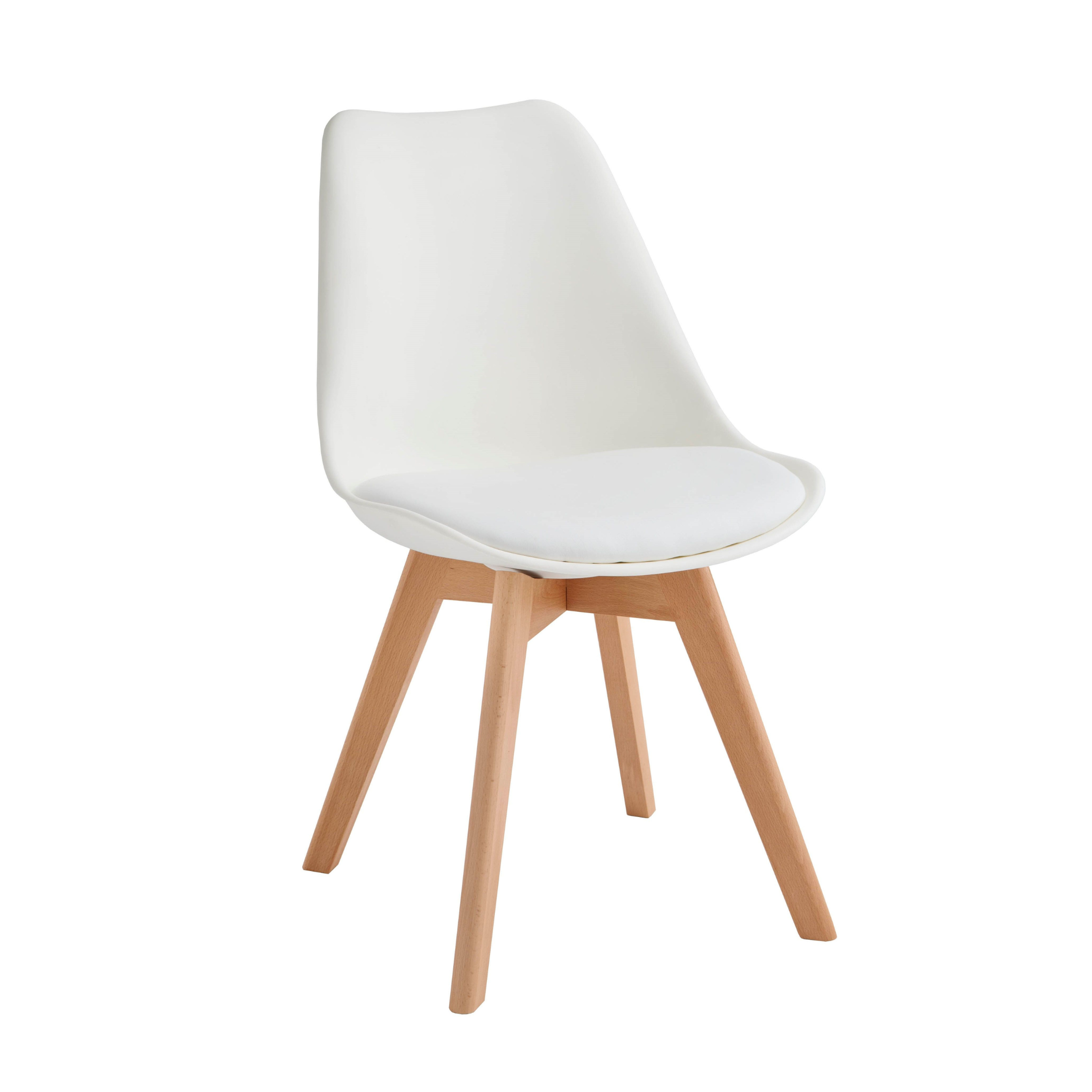 Set of padded chairs in imitation leather "Stilezze" armchairs with wooden legs cm 52x48.5 82h