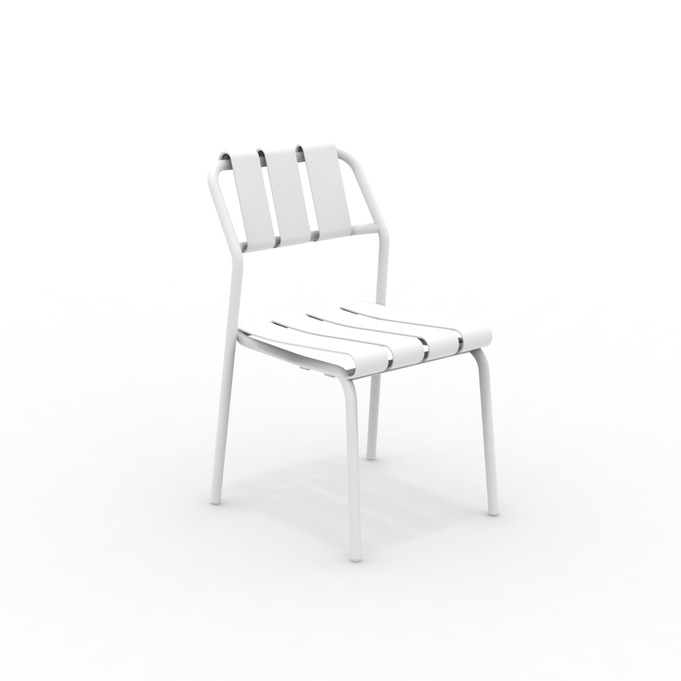Set of "Verdea" stackable aluminum garden chairs, 50x58 cm, 83 cm high.