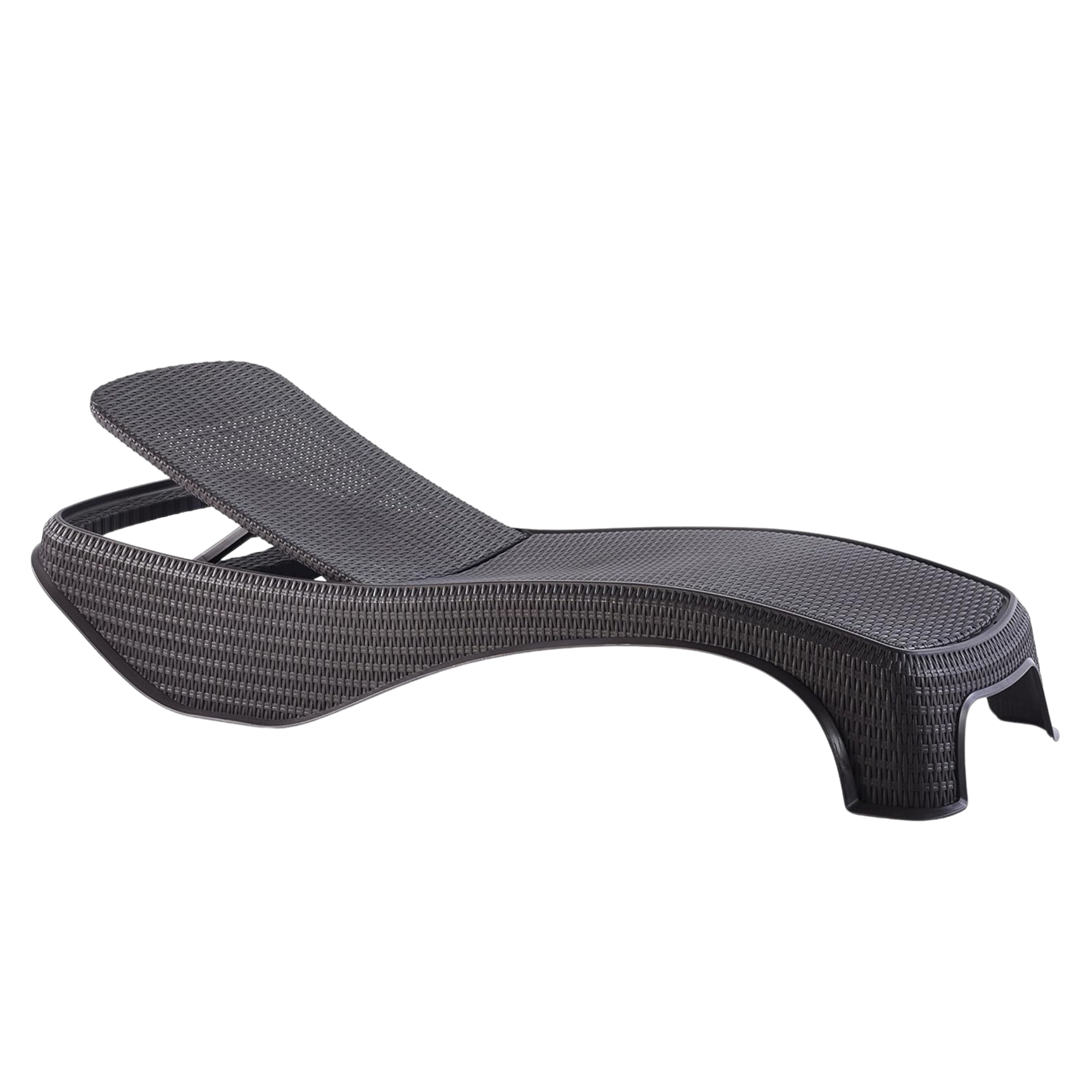 "Atlantic" reclining polyrattan sun lounger, 197x74 cm, 36h