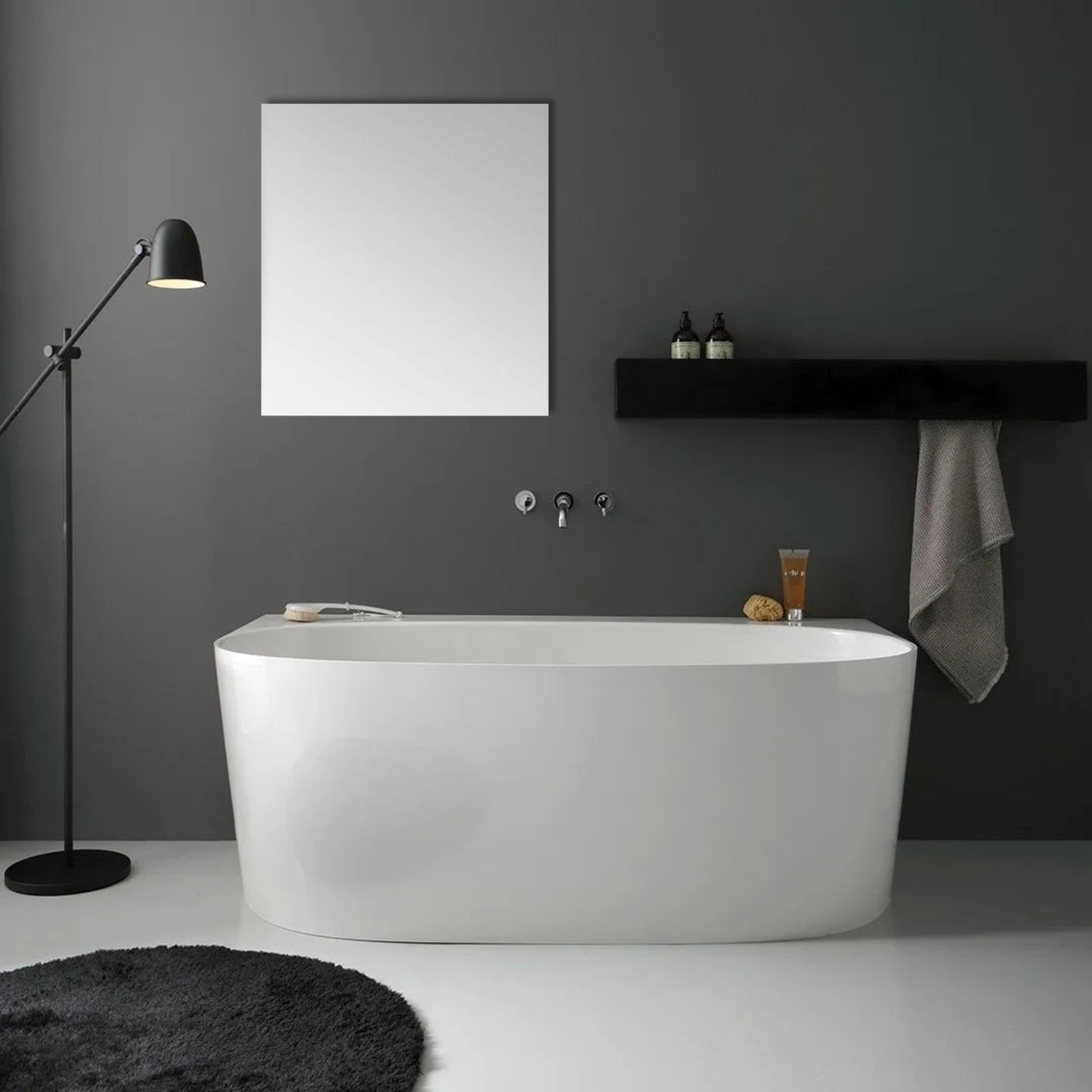 Reversible "Pasadena" rectangular backlit LED mirror